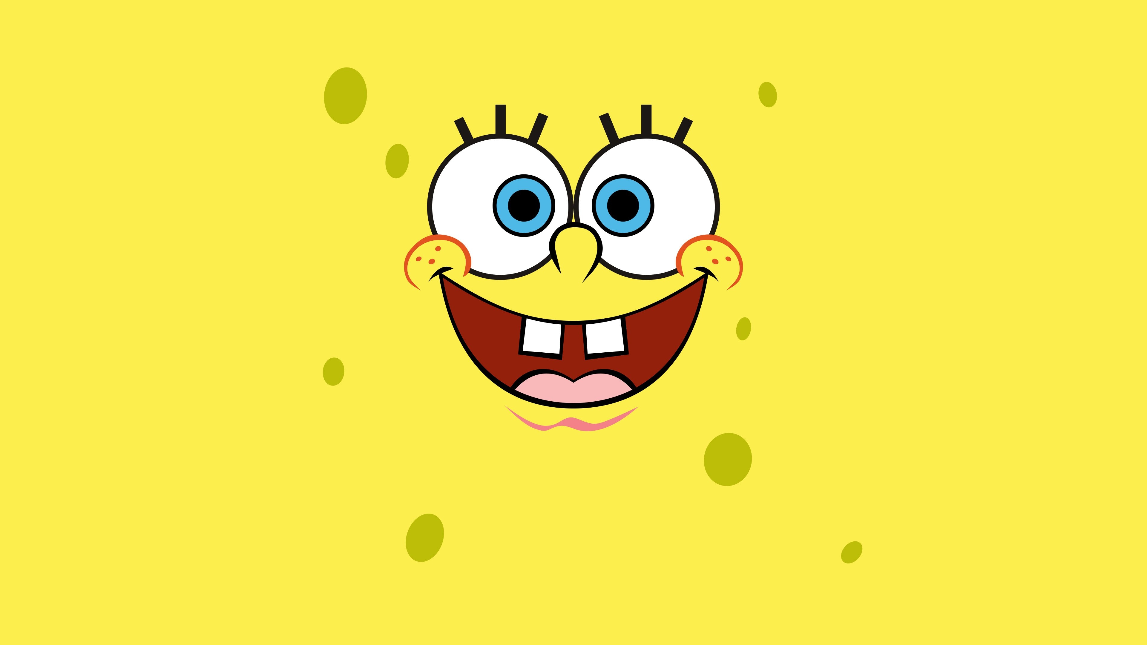 3840x2160 #Yellow, #SpongeBob SquarePants, K. Mocah HD Wallpaper, Desktop