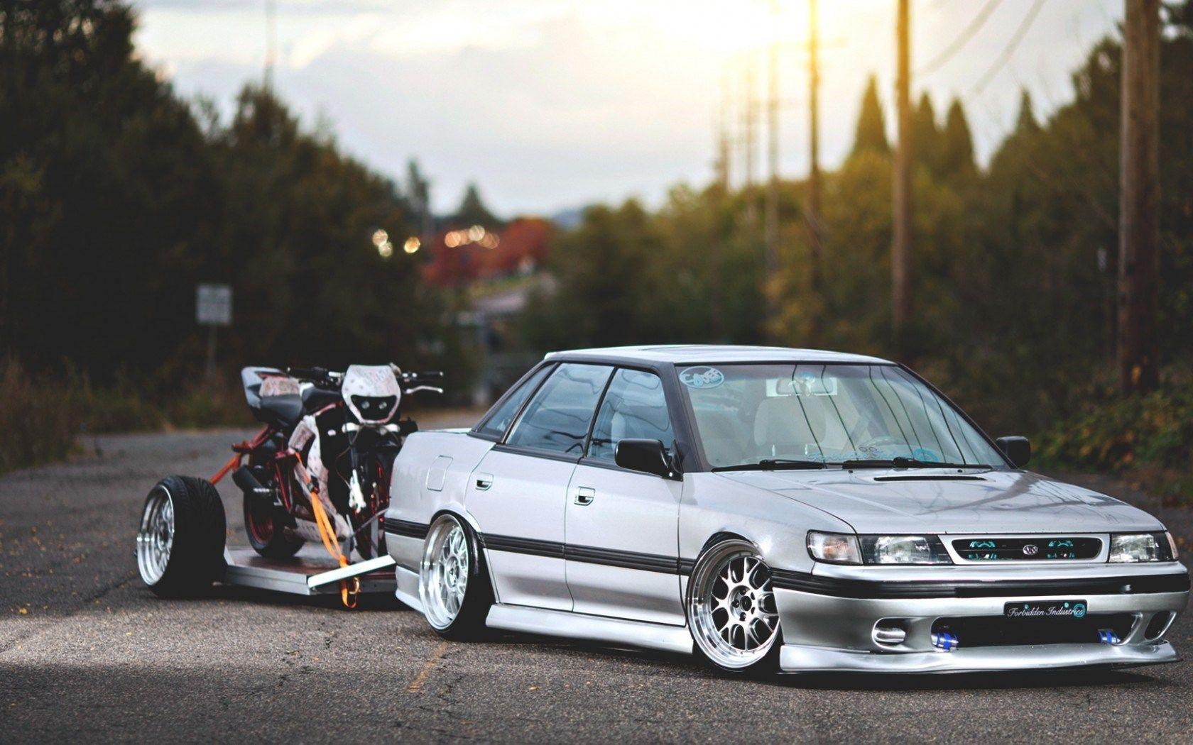 1680x1050 Subaru Legacy Tuning Motorcycle, Desktop