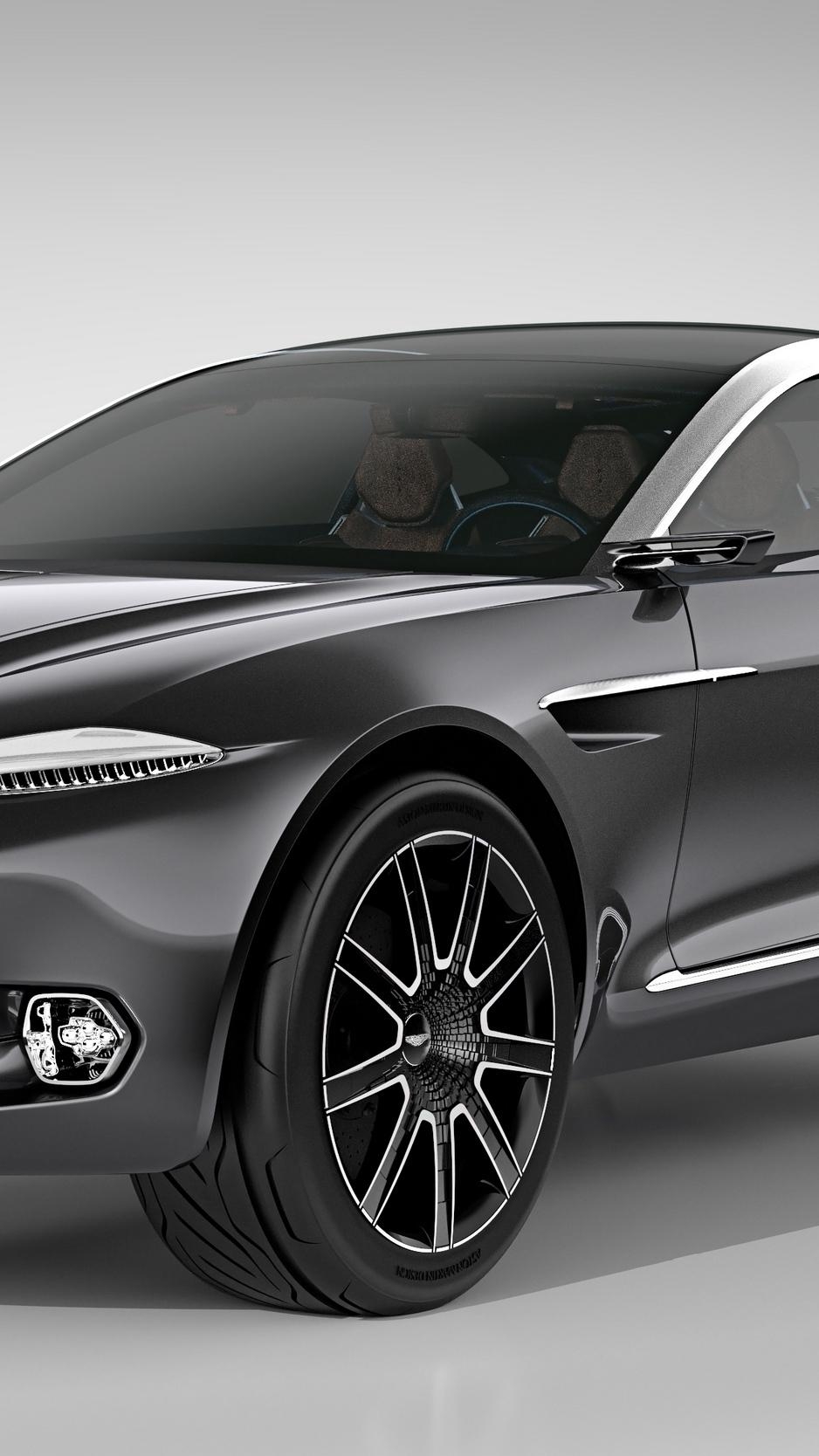 940x1670 Download wallpaper  aston martin, dbx, concept, black, side, Phone