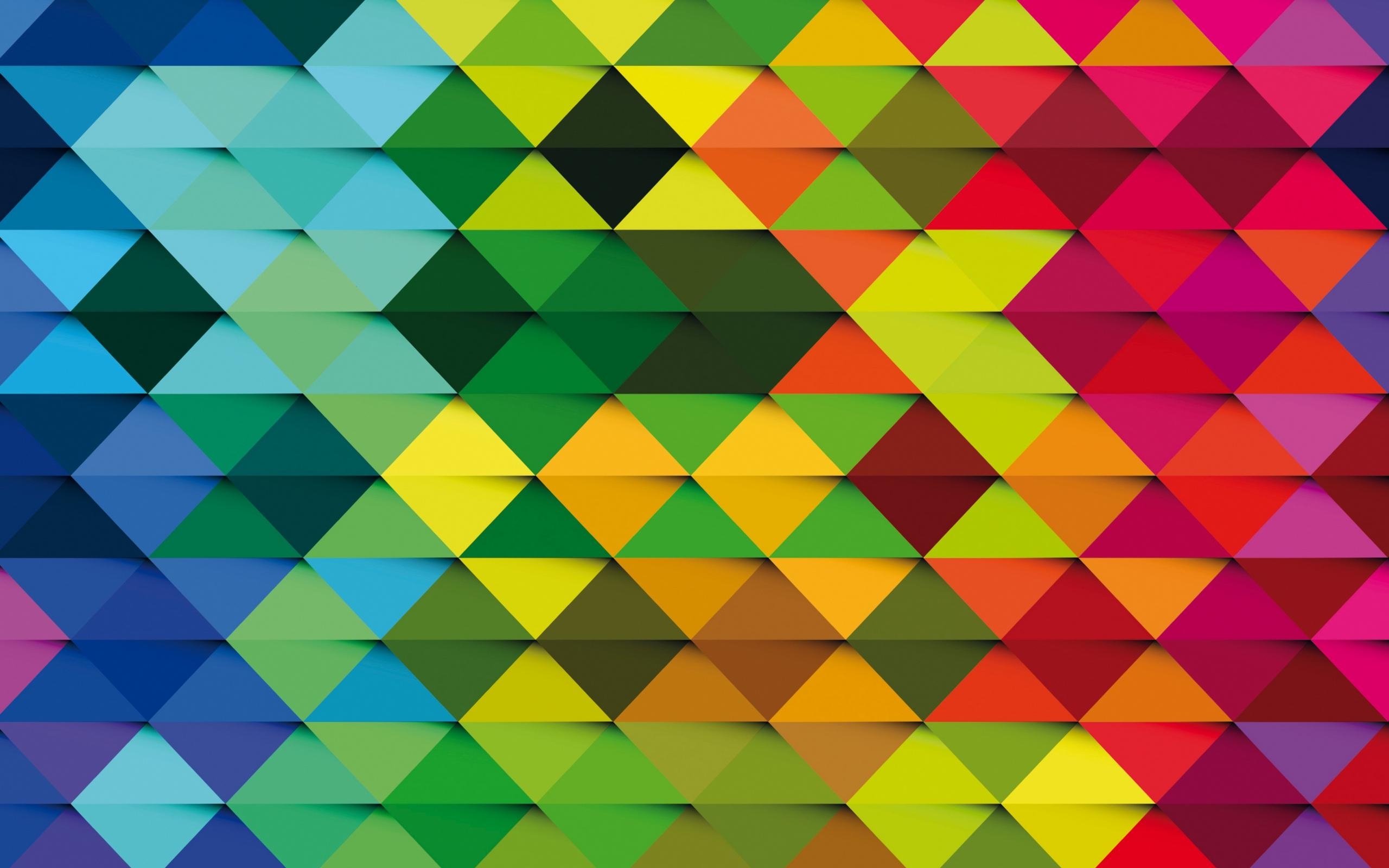 2560x1600 Download wallpaper  triangle, background, colorful, Desktop