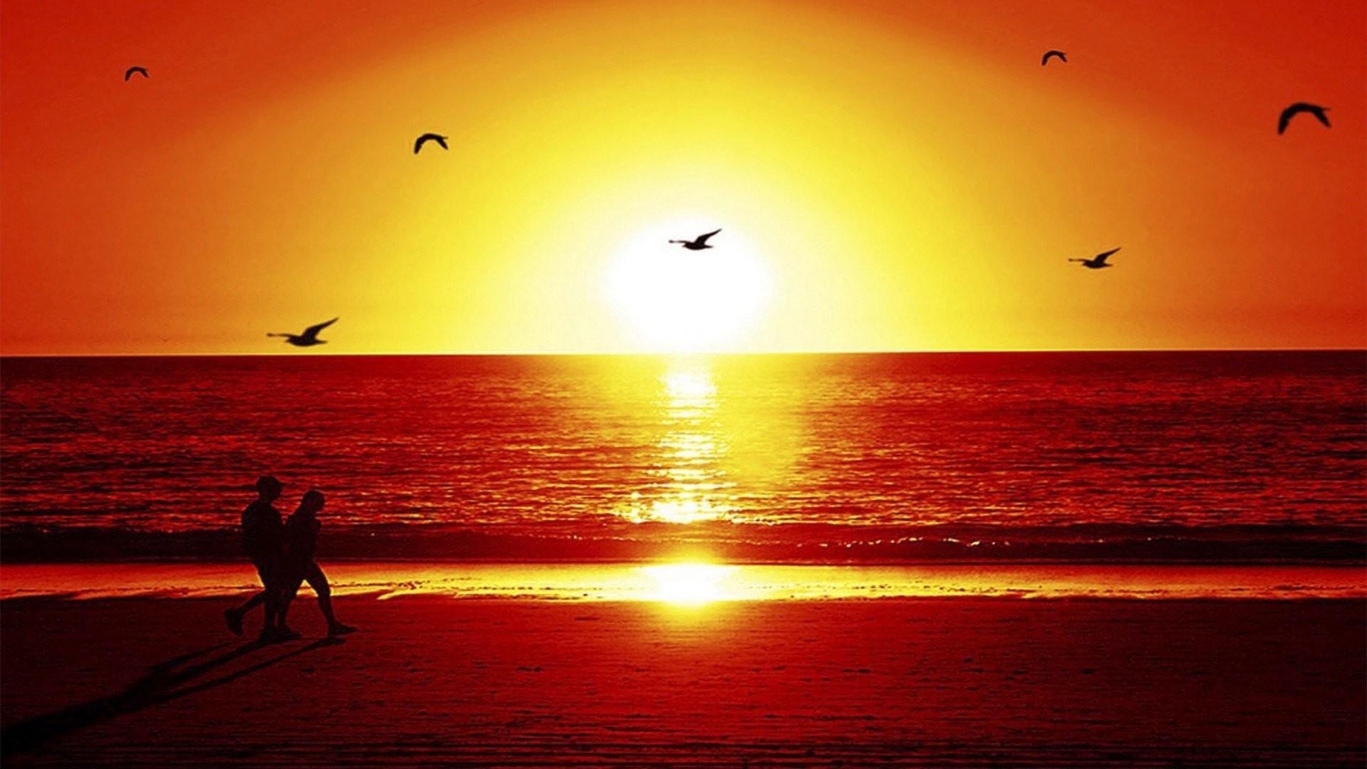 1920x1080 Beach Sunset Wallpaper background picture, Desktop