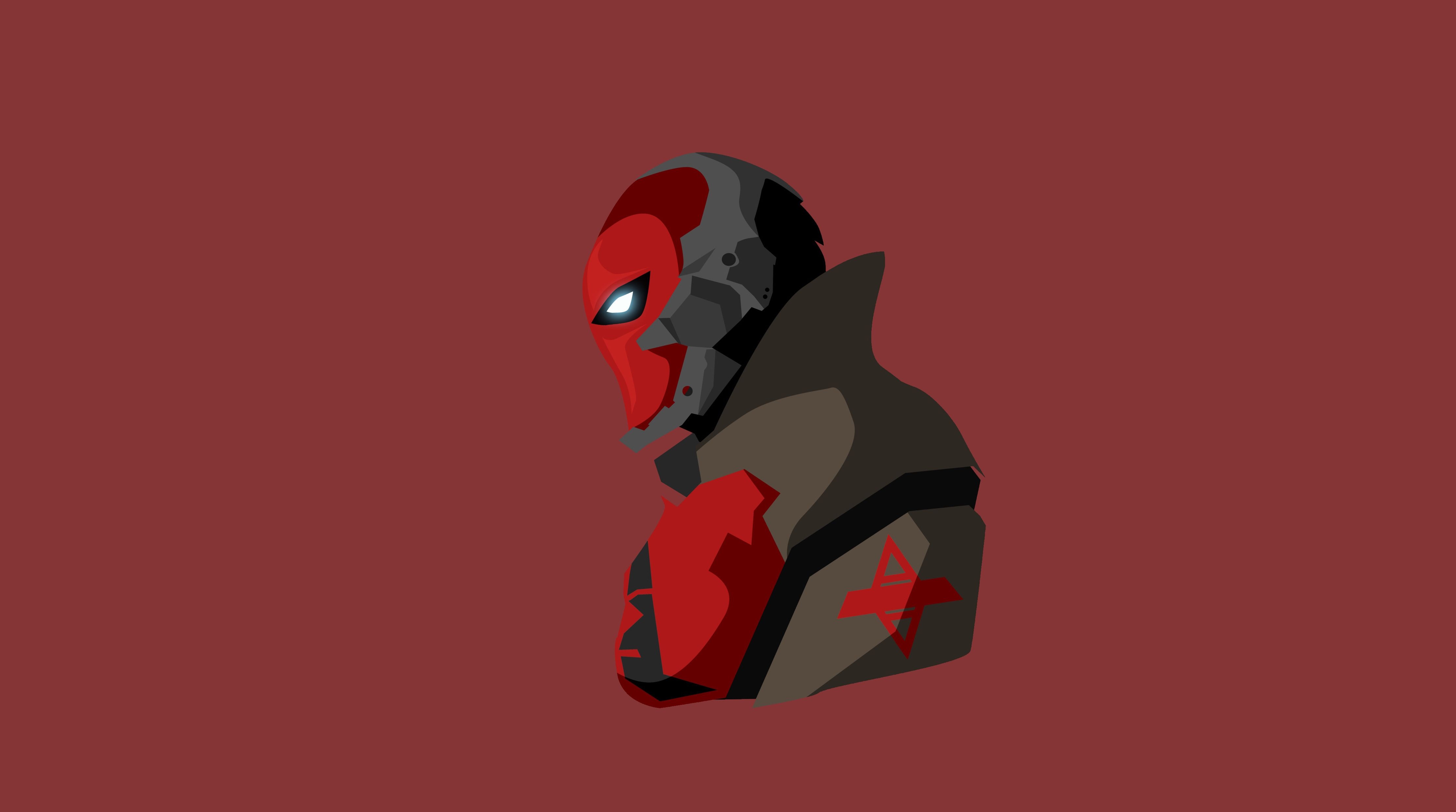 4450x2480 Red Hood Minimalism, HD Superheroes, 4k Wallpaper, Image, Background, Photo and Picture, Desktop