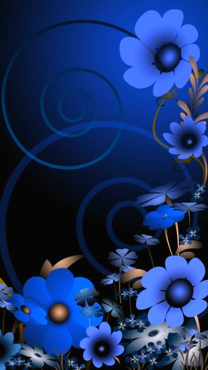 720x1280 Blue flowers wallpaper. Blue flower wallpaper, Flower iphone wallpaper, Flower background wallpaper, Phone