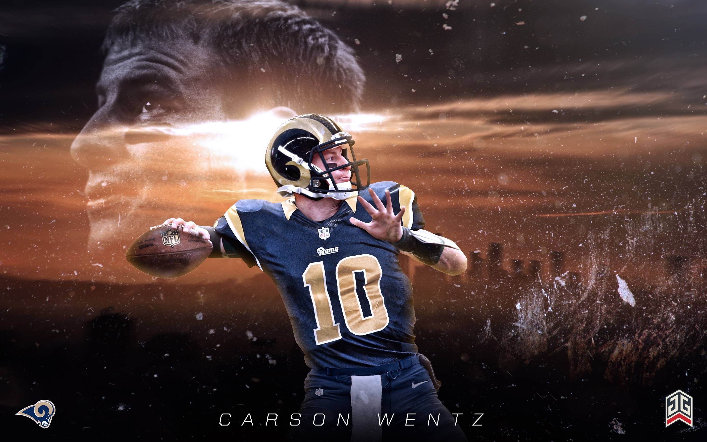 2880x1800 Carson Wentz LA Rams wallpaper, Desktop