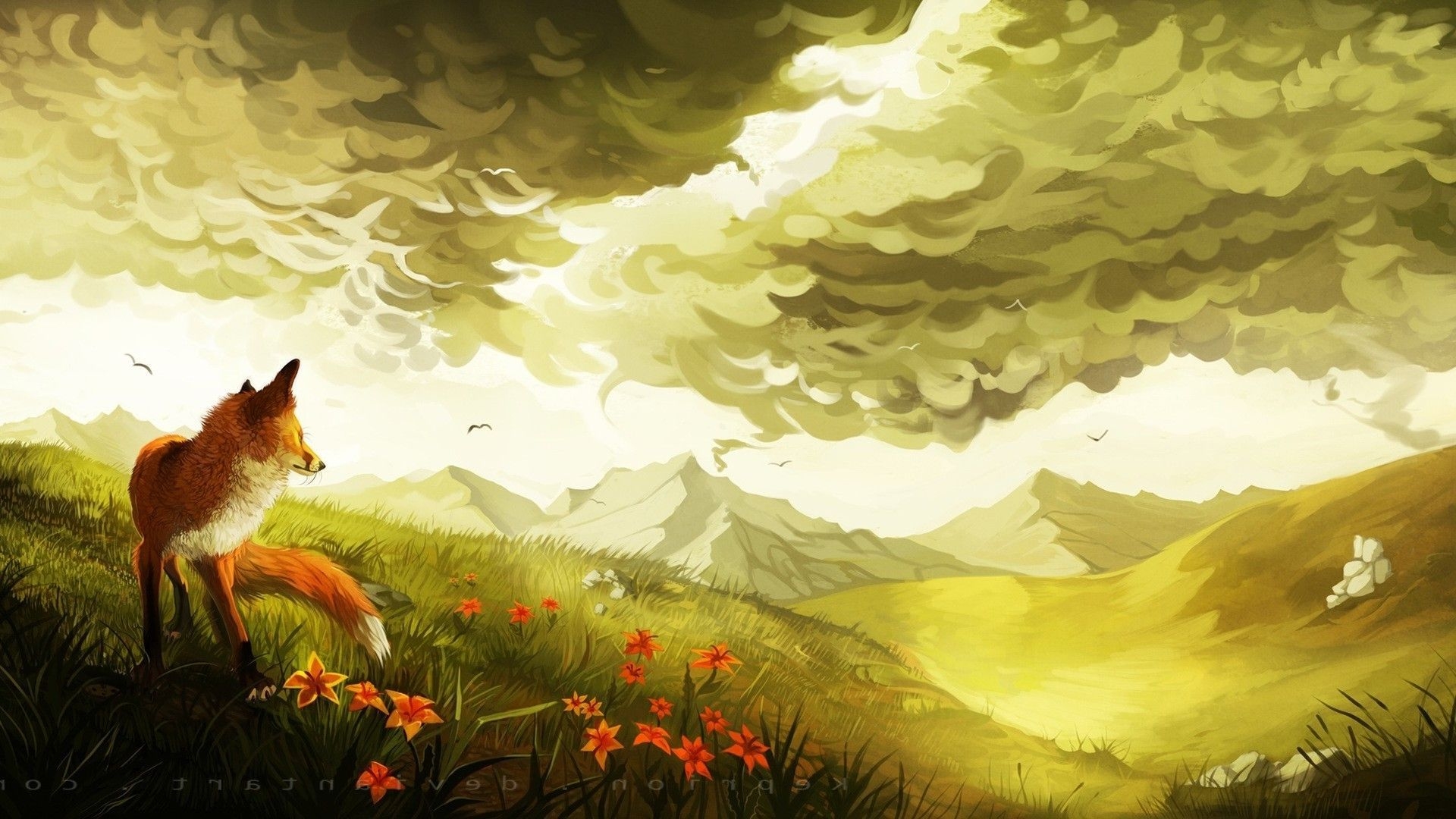 1920x1080 Fox Art Wallpaper Free Fox Art Background, Desktop