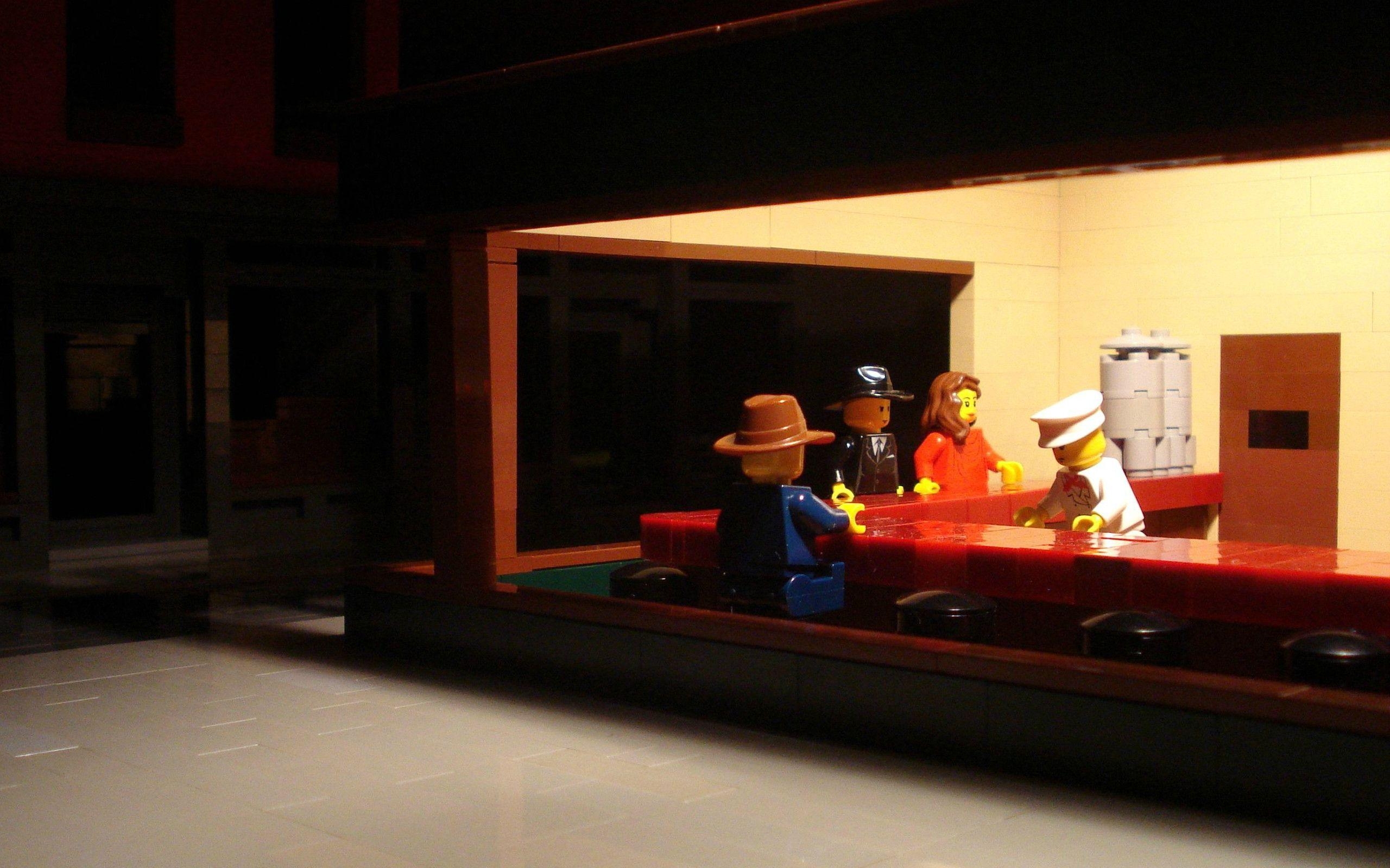 2560x1600 Edward Hopper's Nighthawks, Recreated By U Icanlegothat [], Desktop