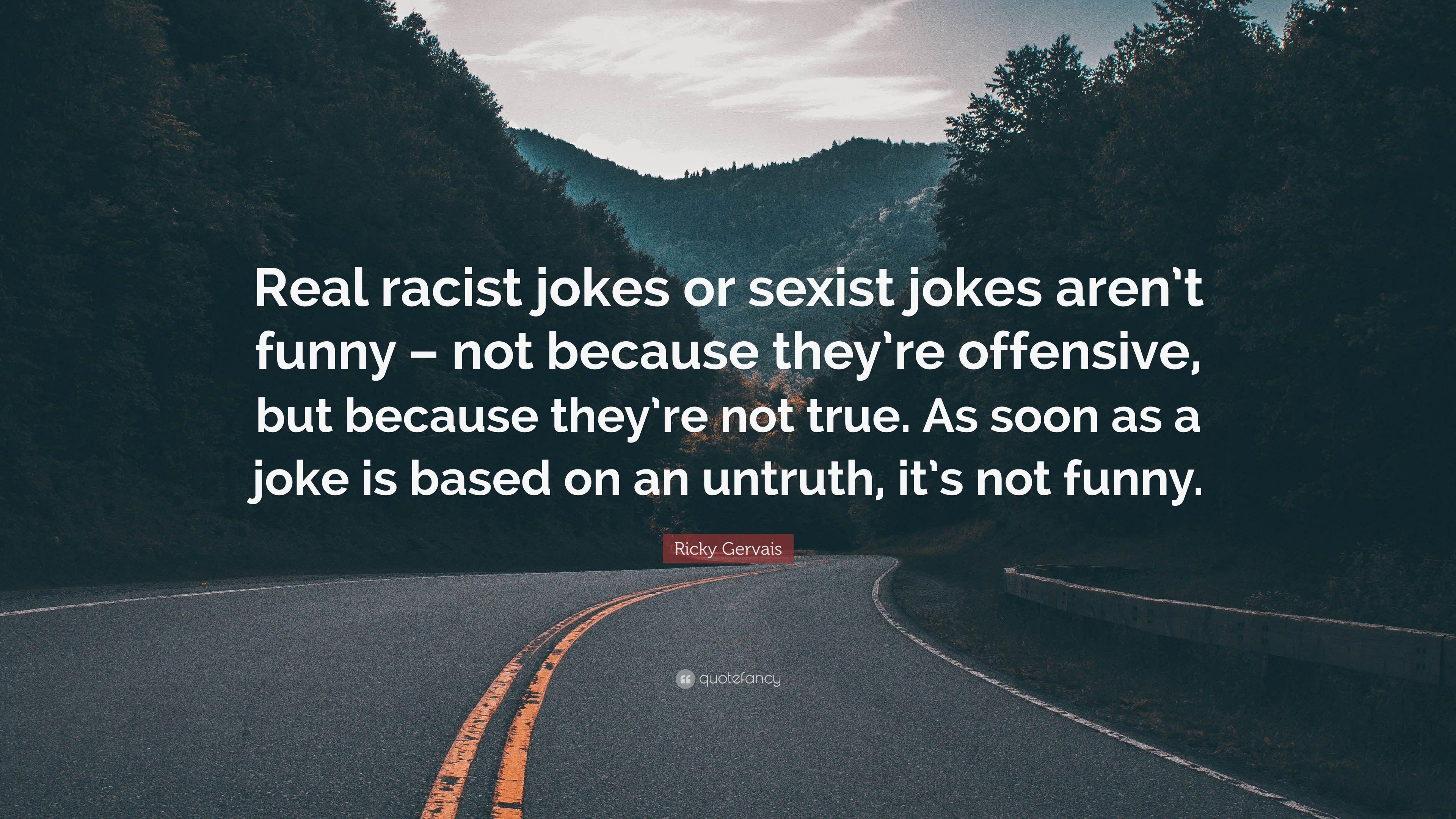 3840x2160 Ricky Gervais Quote: “Real racist jokes or sexist jokes aren't funny, Desktop