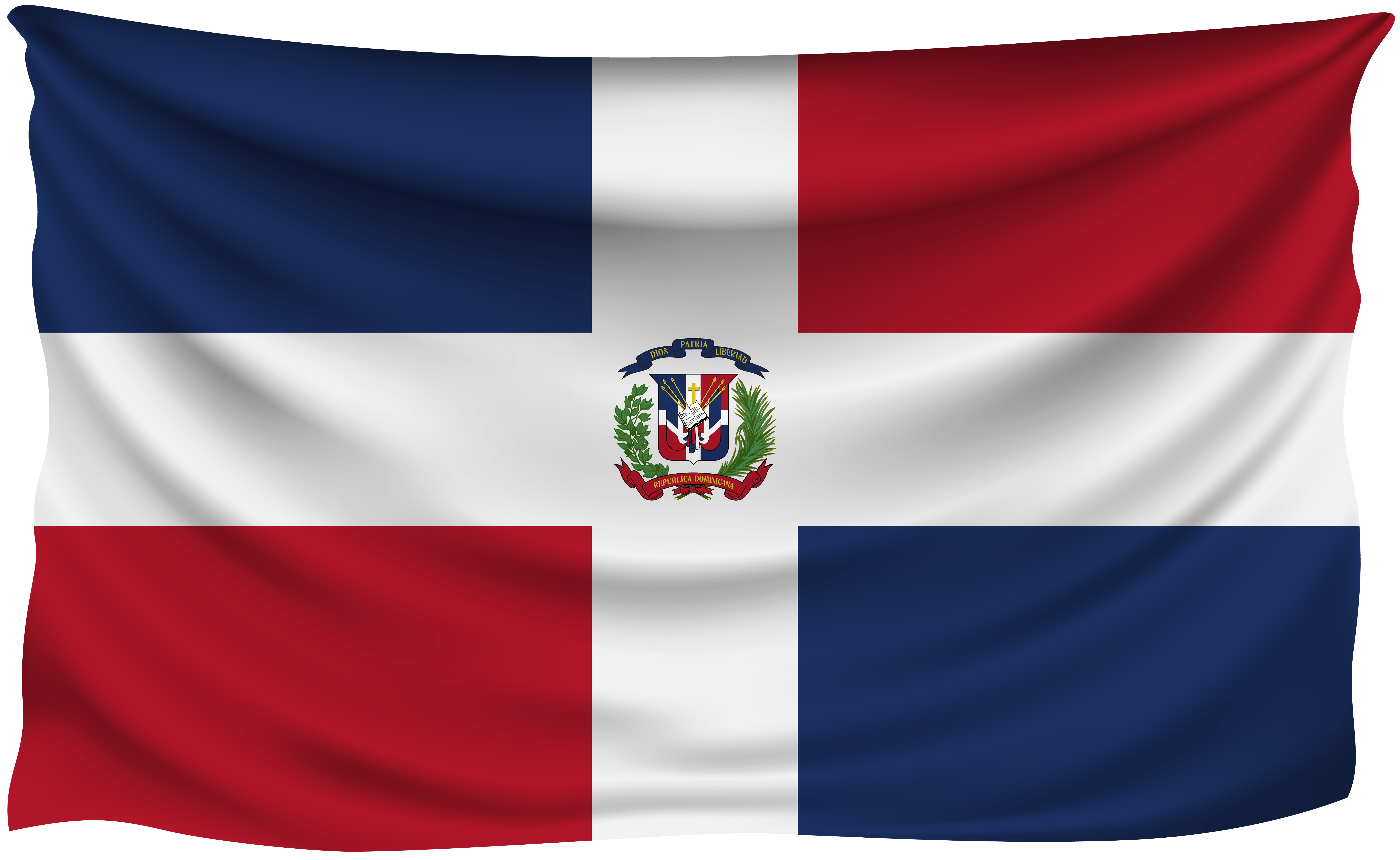 8000x4920 Dominican Republic Wrinkled Flag, Desktop