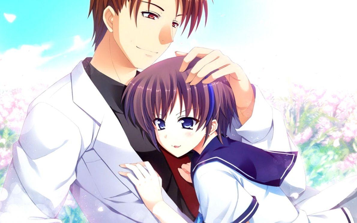 1190x750 Romantic Cute Anime Couples Image Animated Couple Cartoon, Desktop