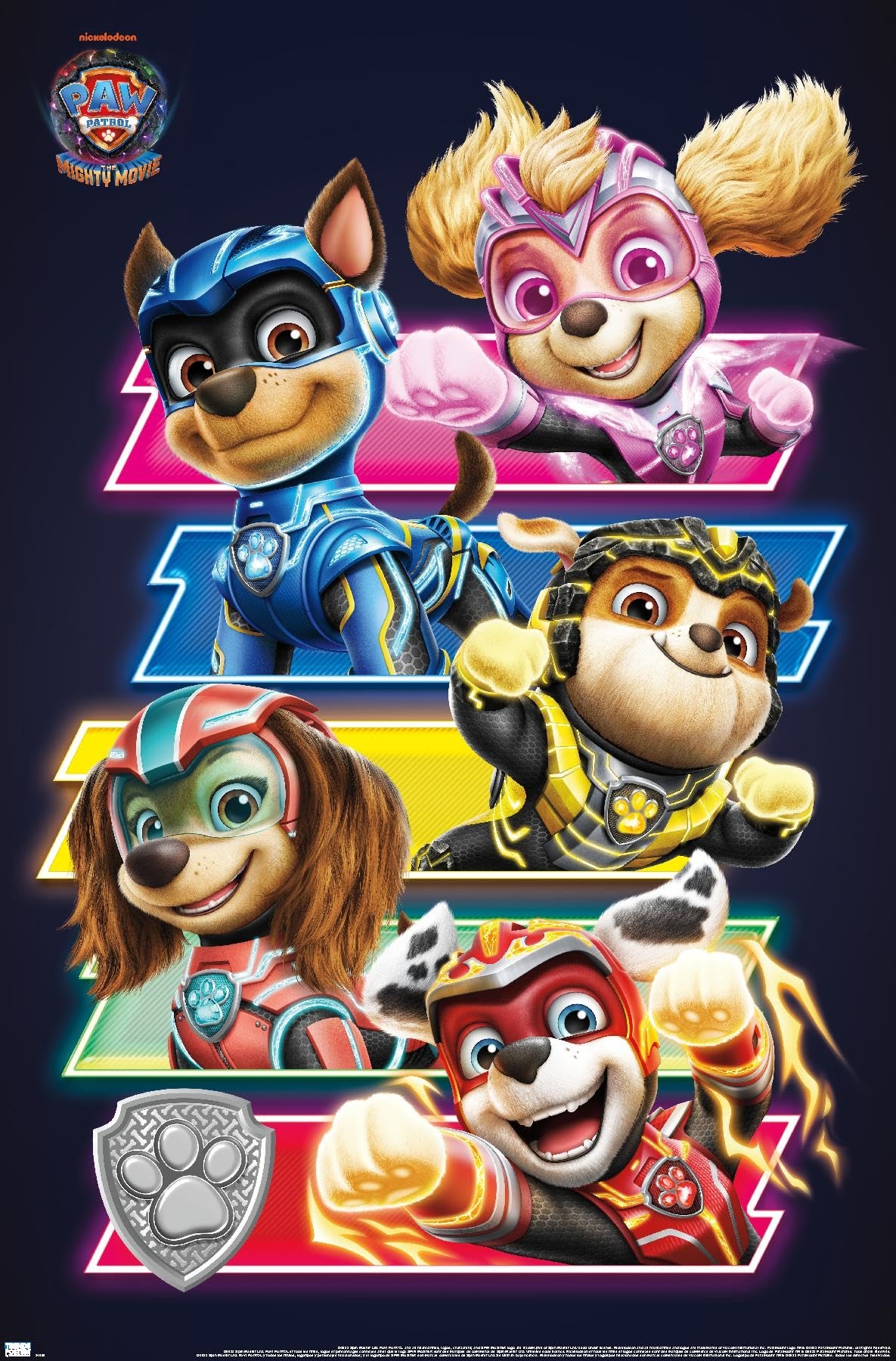 1190x1800 Trends International Paw Patrol: The Mighty Movie Wall Poster, 22.37 x 34. Premium Unframed Version: Posters & Prints, Phone