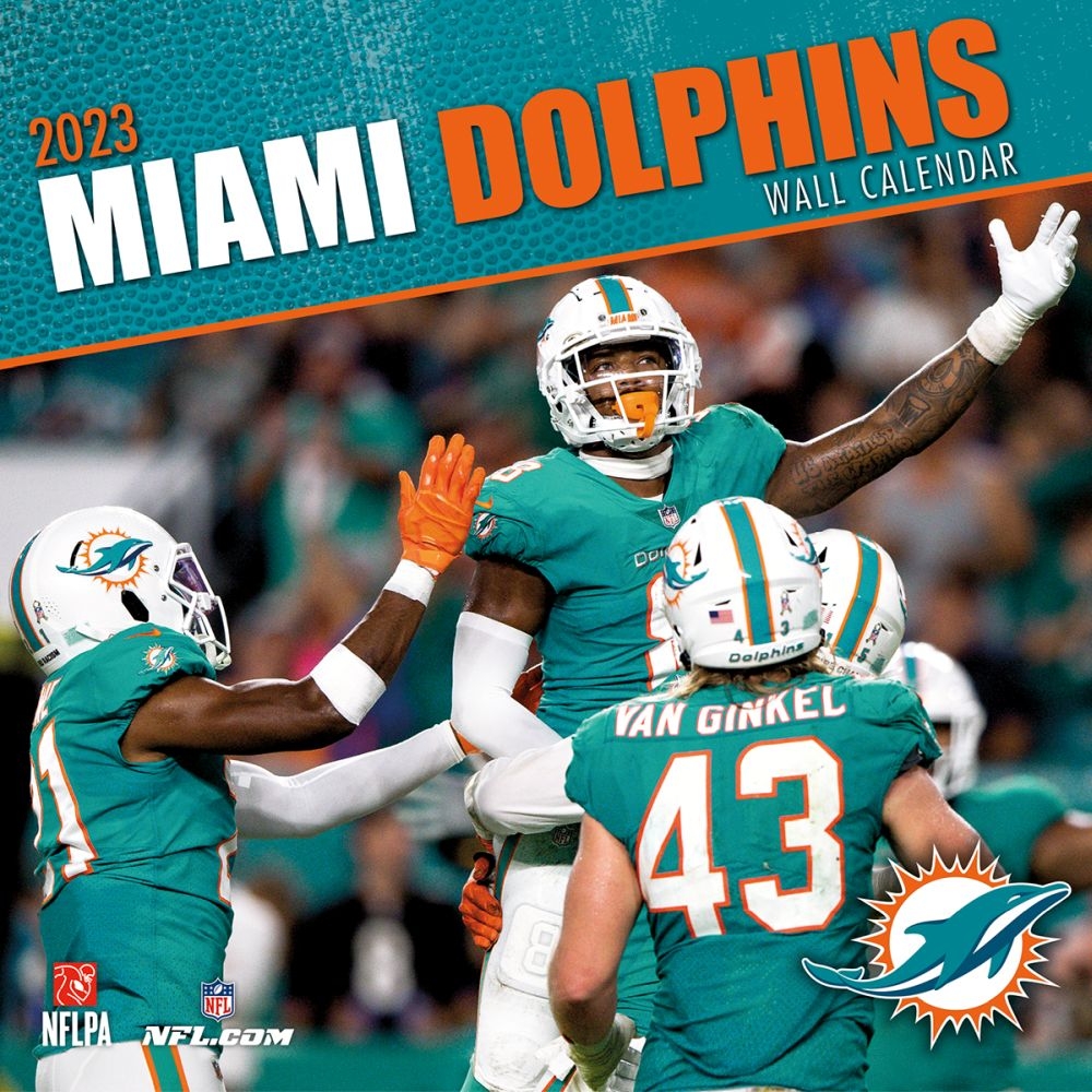 1000x1000 NFL Miami Dolphins 2023 Wall Calendar, Phone