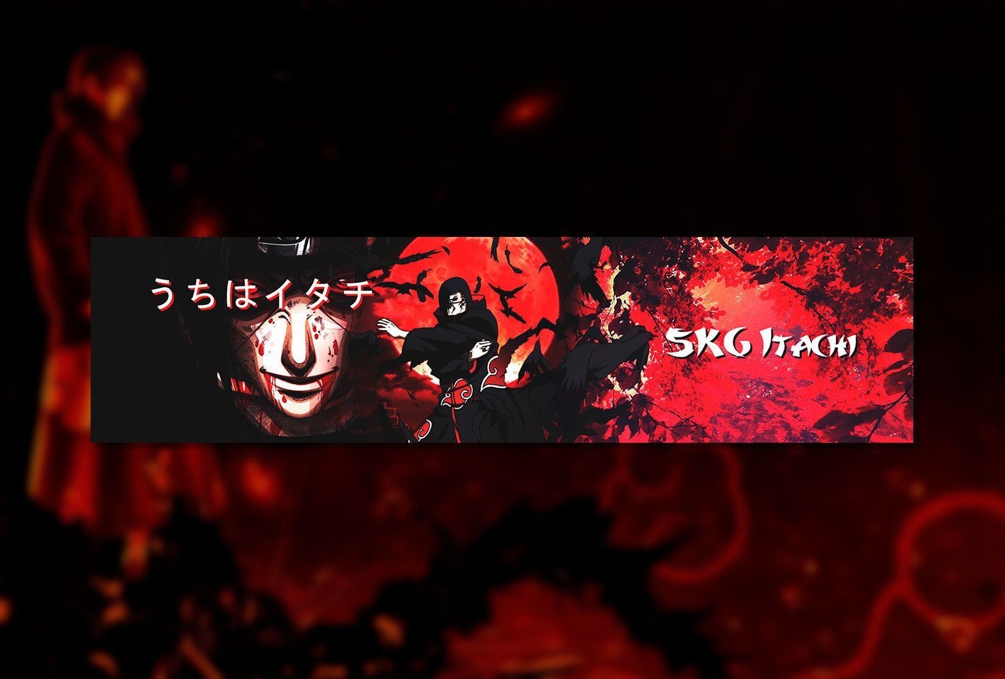 1420x960 Itachi Uchiha by redahemcha. Youtube banner design, Youtube banner , Youtube banners, Desktop