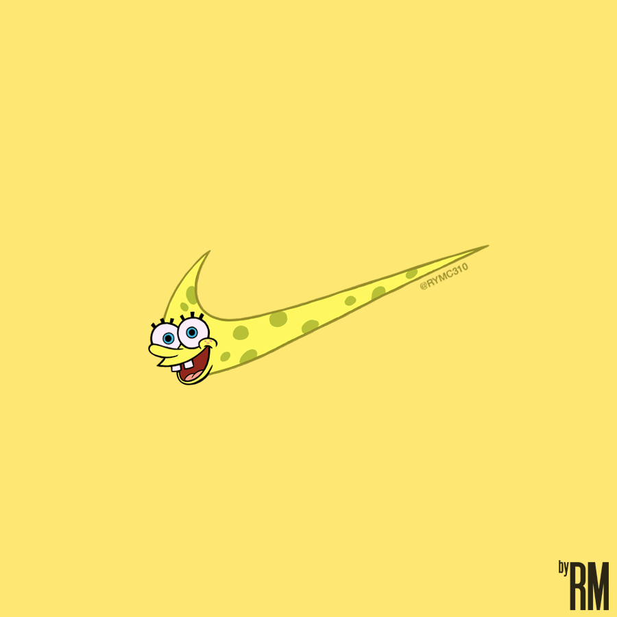 900x900 Spongebob Swoosh' byRM. Logo design, Graphic design, Spongebob, Phone