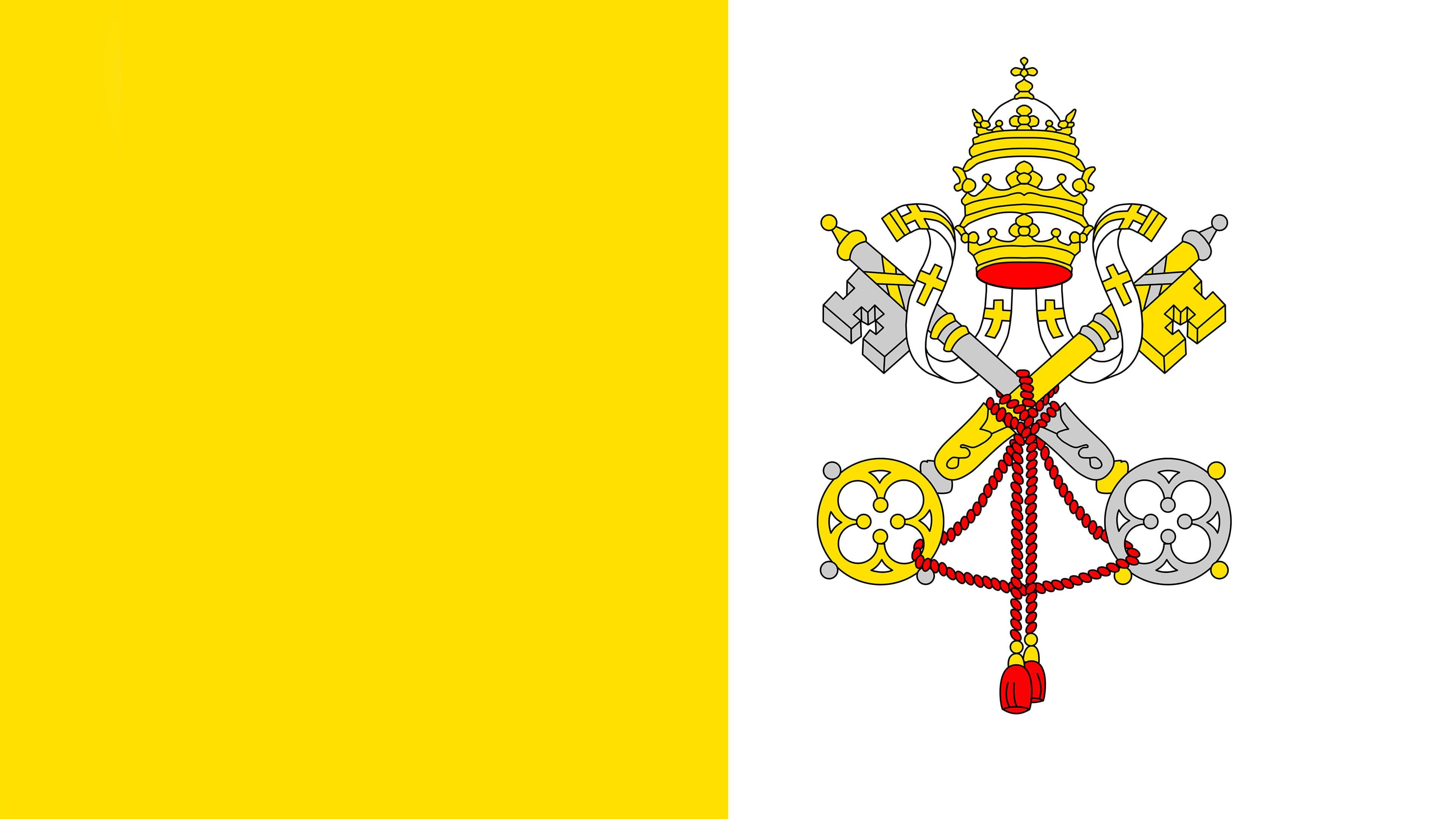 3840x2160 Vatican City Flag UHD 4K Wallpaper, Desktop