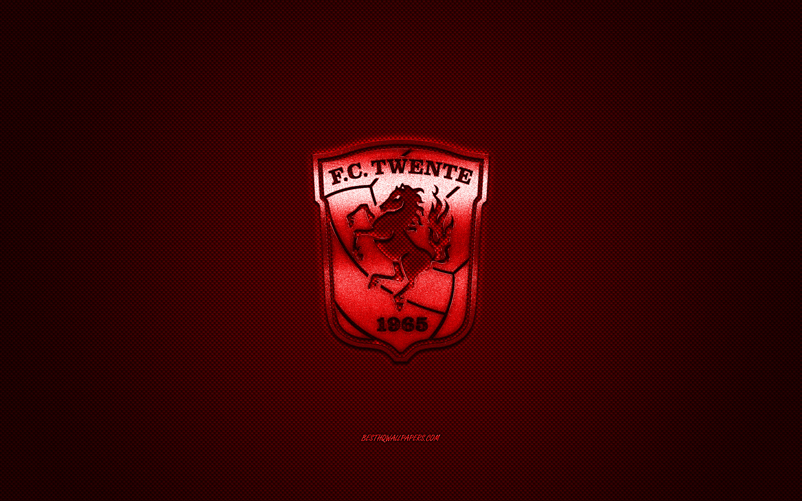 2560x1600 Download wallpaper FC Twente, Dutch football club, Eredivisie, red logo, red carbon fiber background, football, Enschede, Netherlands, FC Twente logo for desktop with resolution. High Quality HD picture wallpaper, Desktop