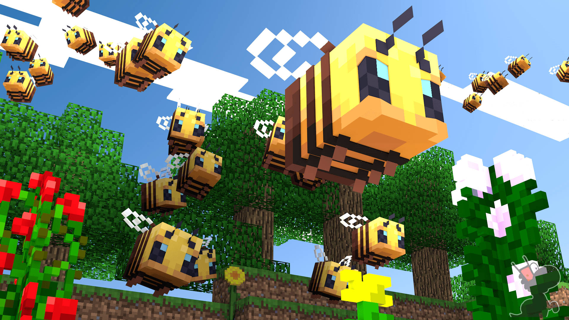 1920x1080 Free Minecraft Bee Wallpaper Downloads, Minecraft Bee Wallpaper for FREE, Desktop