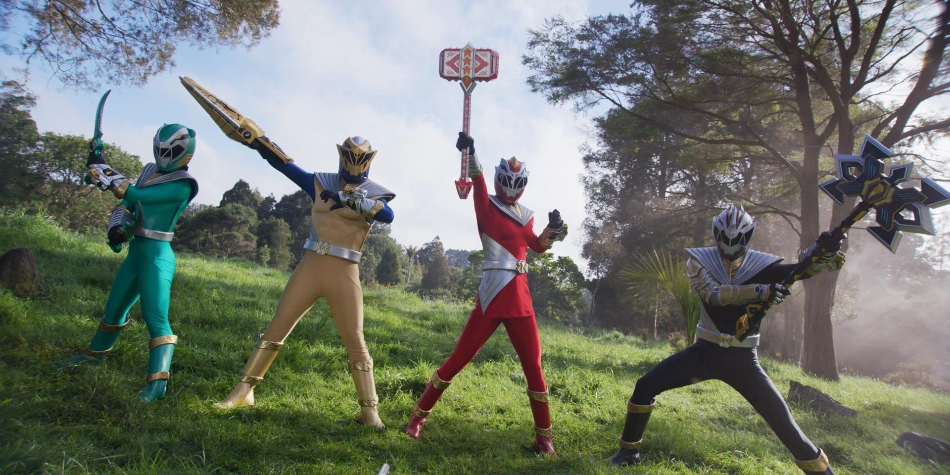 1920x960 Orange Power Ranger Identity Gets Teased Further In New Cosmic Fury Image, Dual Screen