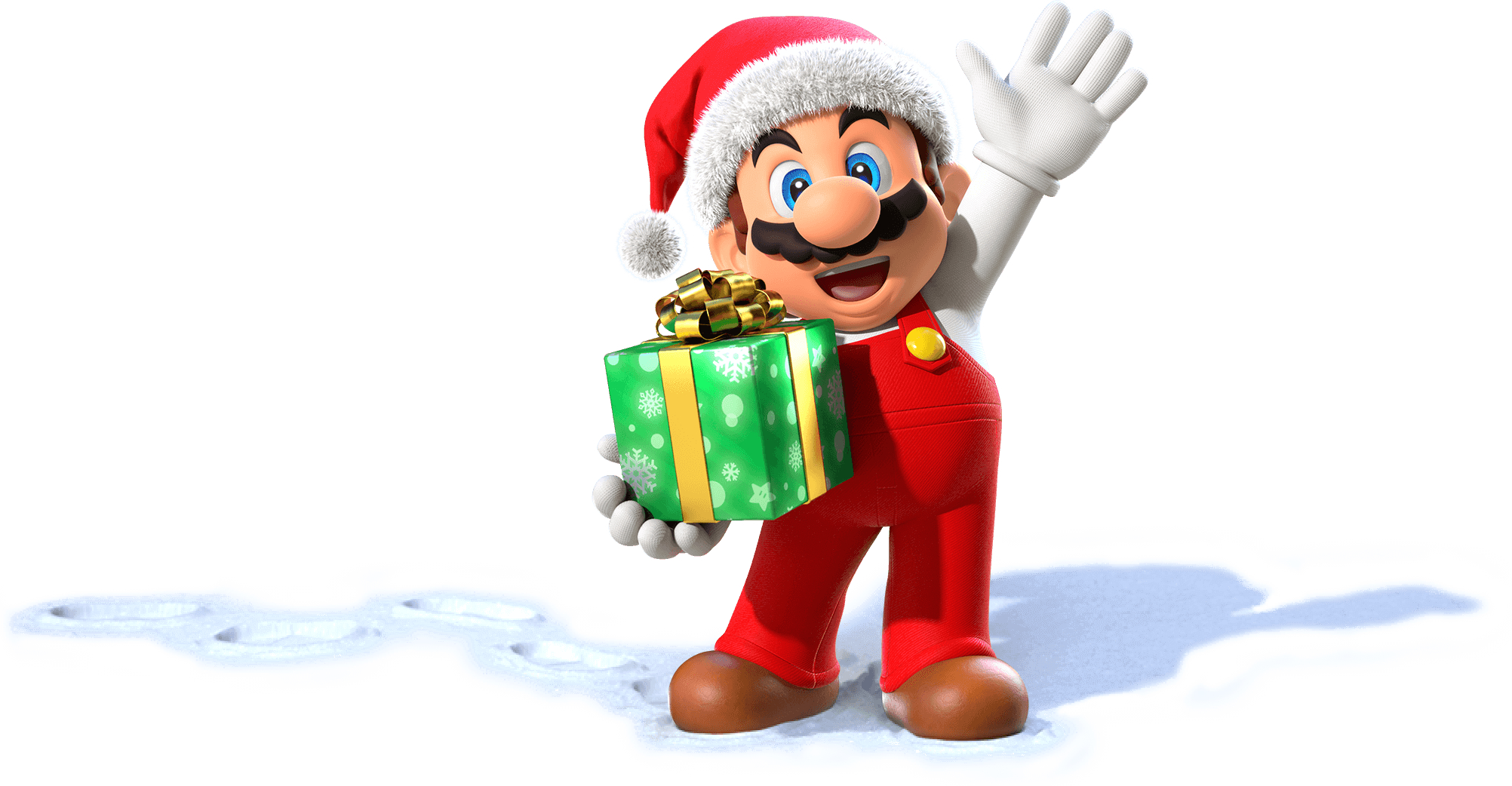 2010x1050 Merry Christmas from Mario!, Desktop