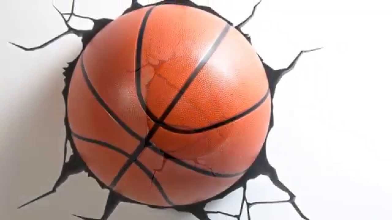 1280x720 3D Basketball Wall LED Light, Desktop