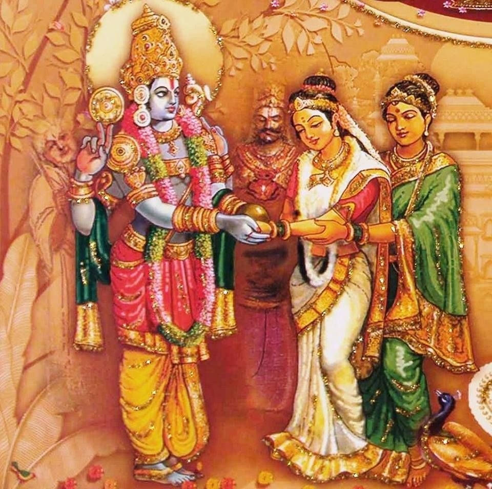 960x960 Jai Lord Sri Venkateshwara & Goddess Padmavati (Srinivasa Kalyanam). Radha krishna art, Mysore painting, Hindu deities, Desktop