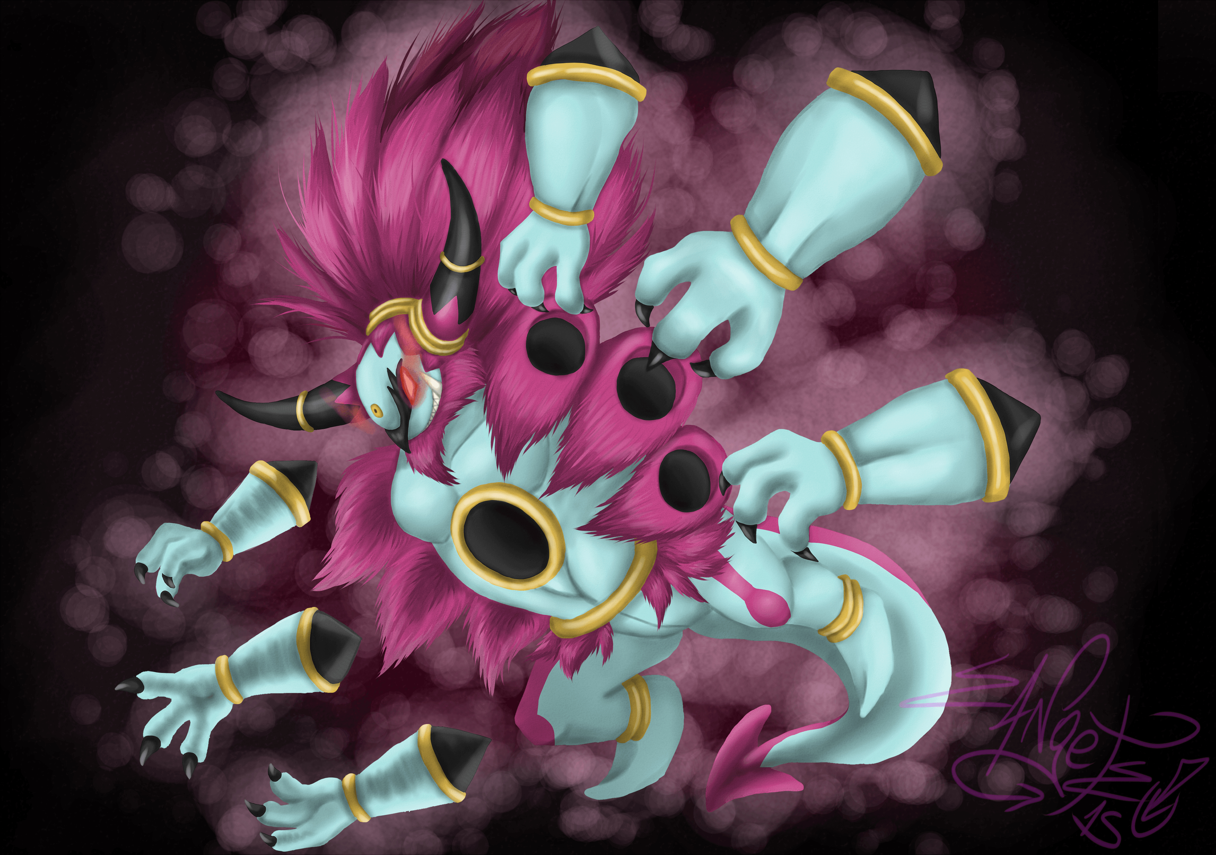 3900x2750 Hoopa Fanart, Desktop