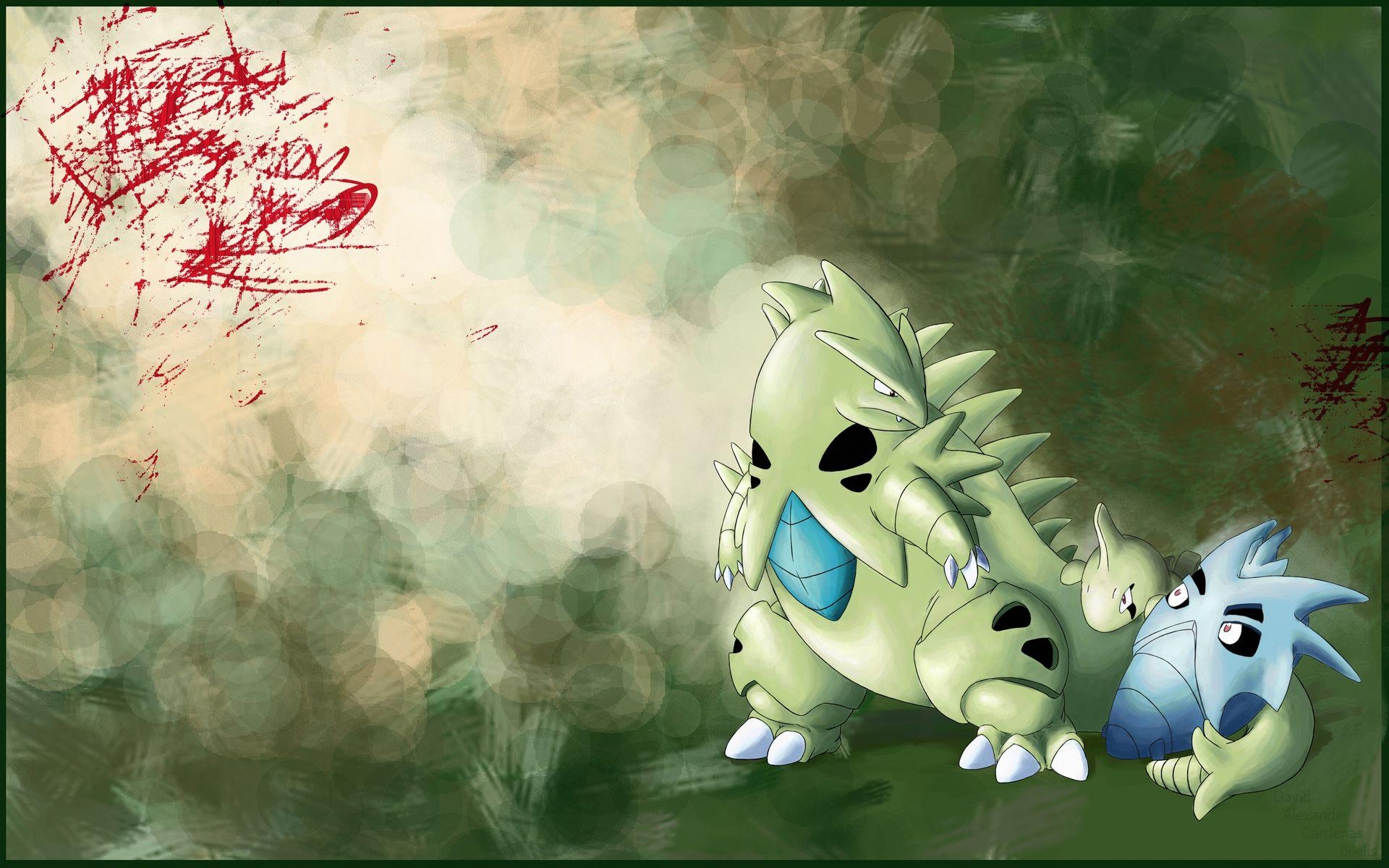 1920x1200 green, Pokemon, Tyranitar, larvitar, Pineco Wallpaper, Desktop