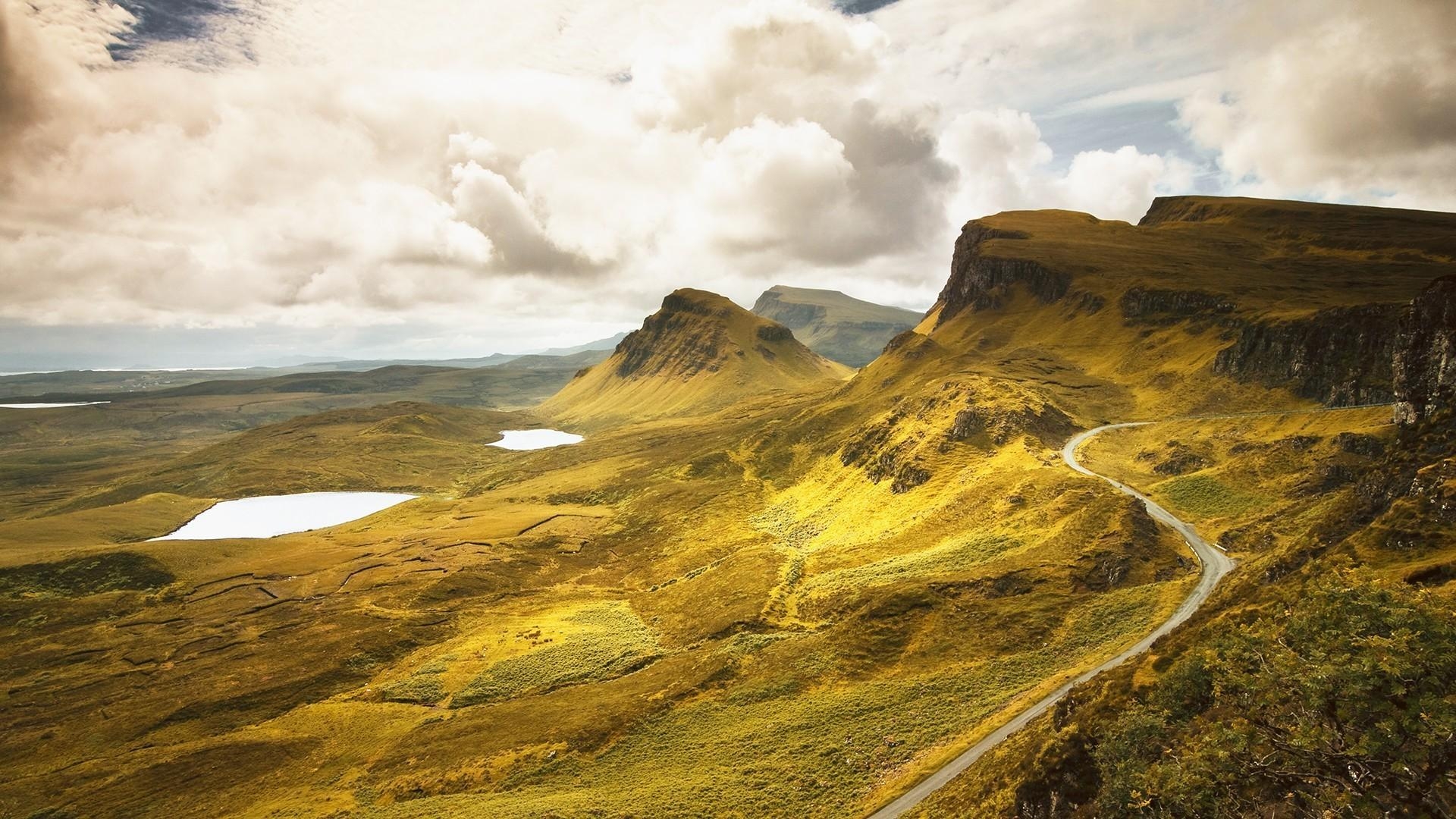 1920x1080 Hills scotland roads lakes isle of skye wallpaper, Desktop