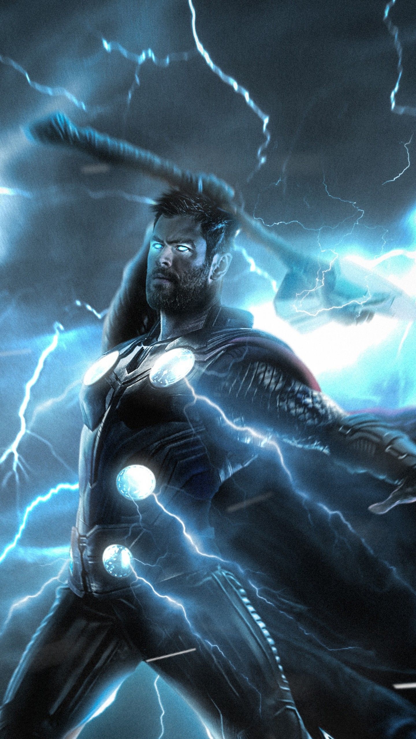 1440x2560 Wallpaper Thor, Lightning Strike, HD, Creative Graphics, Phone