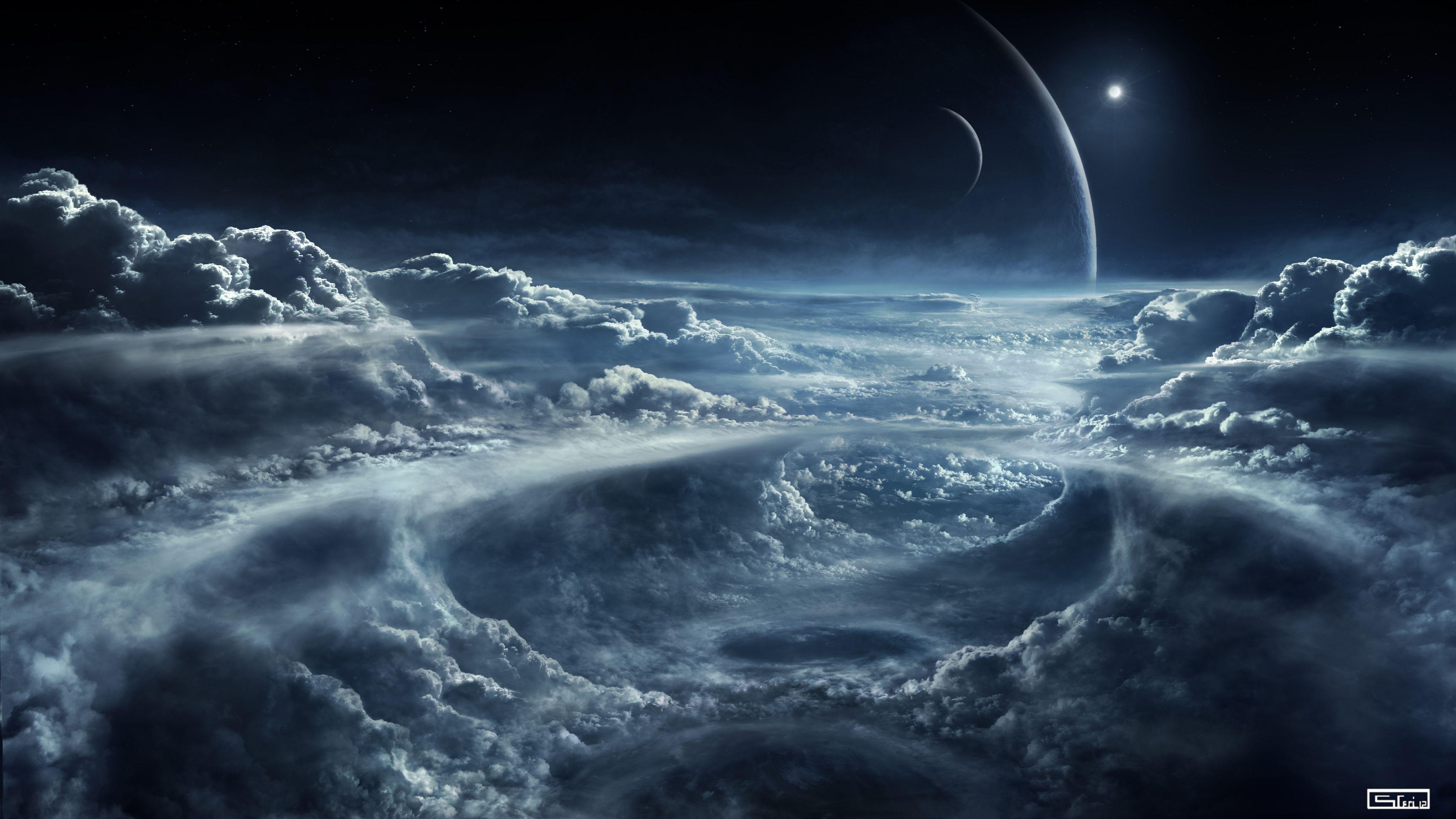 4100x2310 4K Space and Clouds WallpaperK Wallpaper HD 4K, Desktop