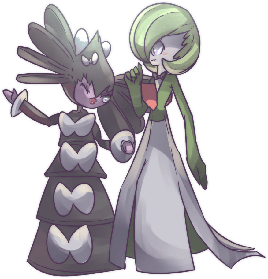 880x920 Gothitelle and Gardevoir Commission, Phone