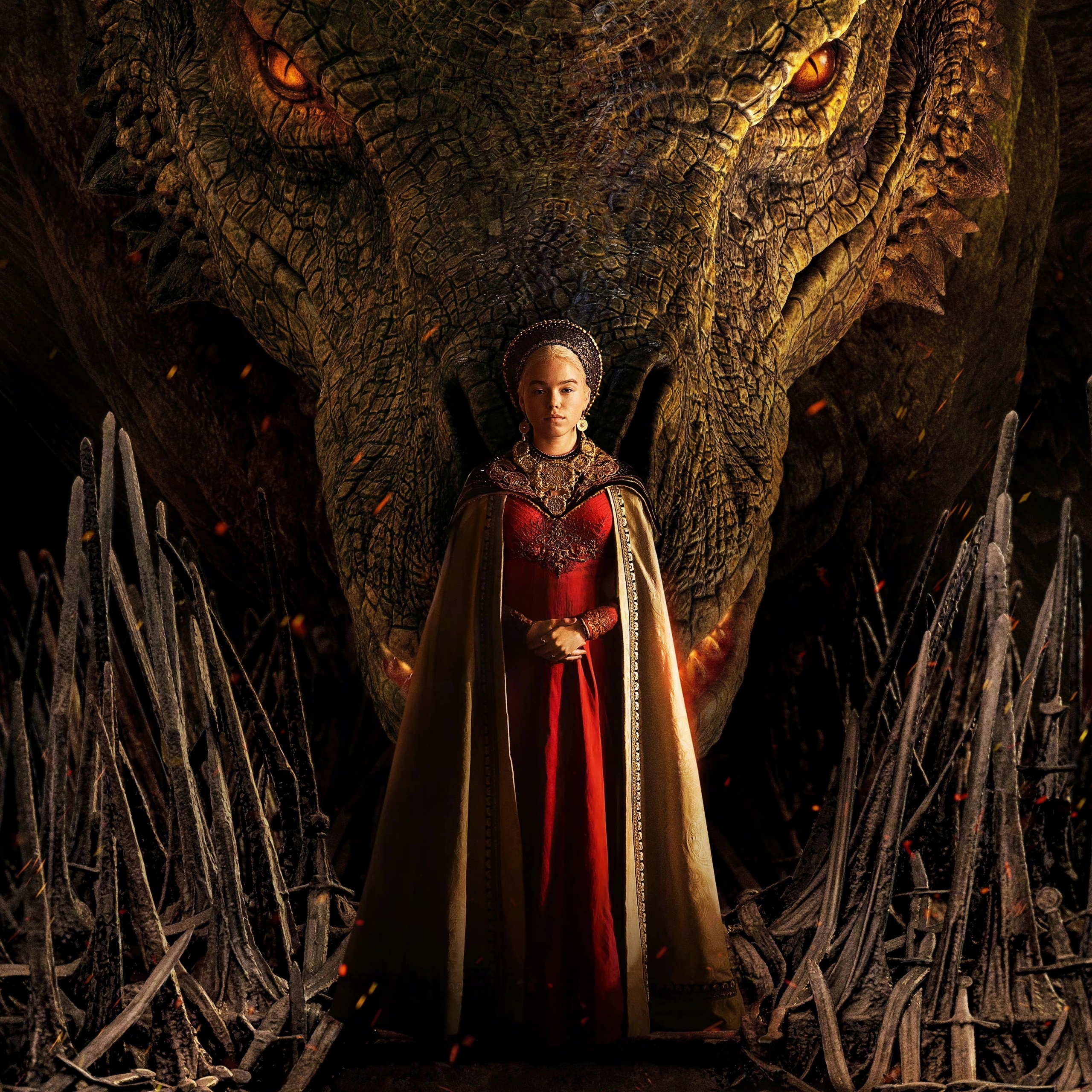 2560x2560 Milly Alcock Wallpaper 4K, Princess Rhaenyra Targaryen, House of the Dragon, Movies, Phone