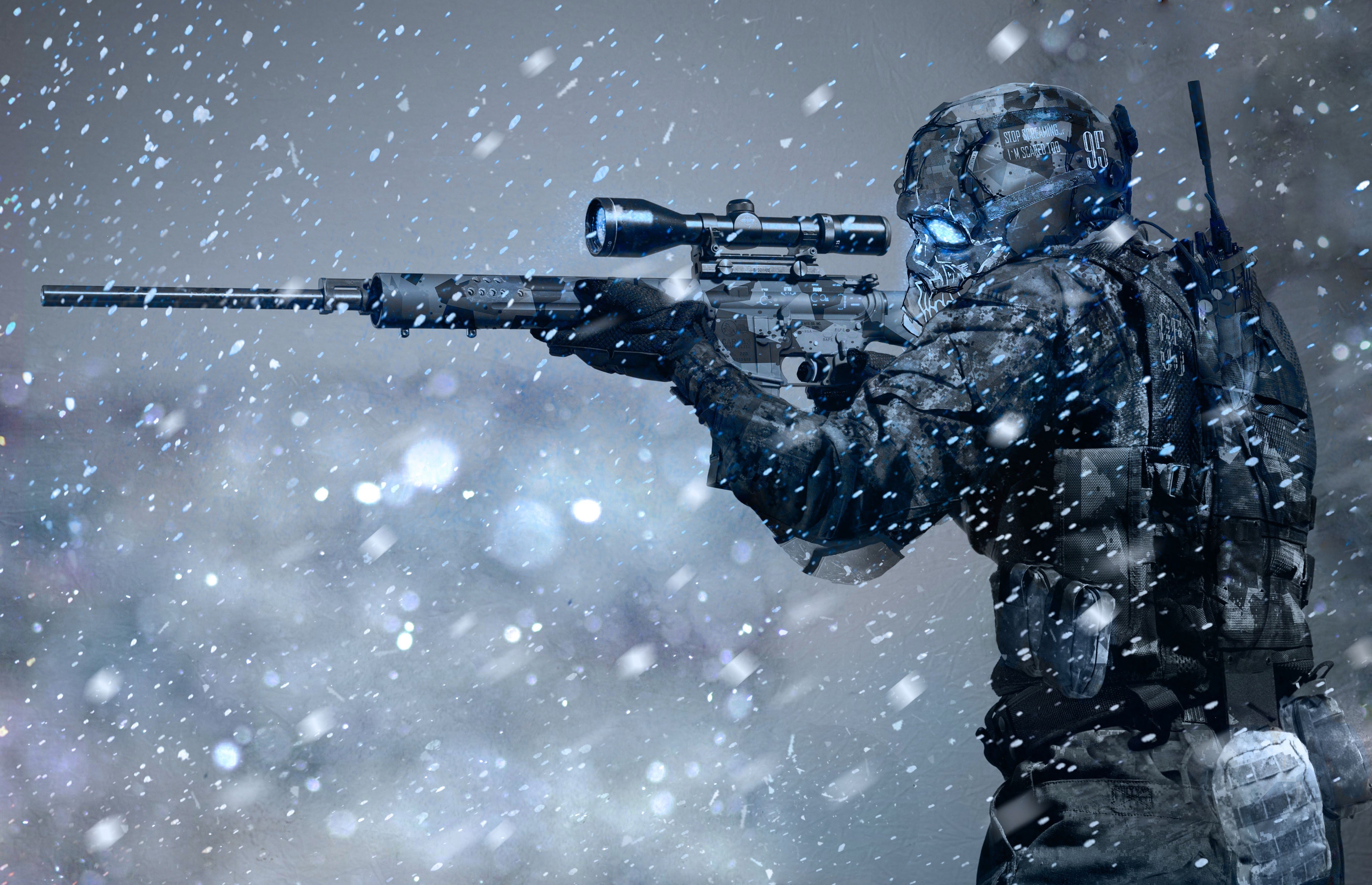 4490x2900 Wallpaper, special forces, snow, winter, futuristic, soldier, Desktop