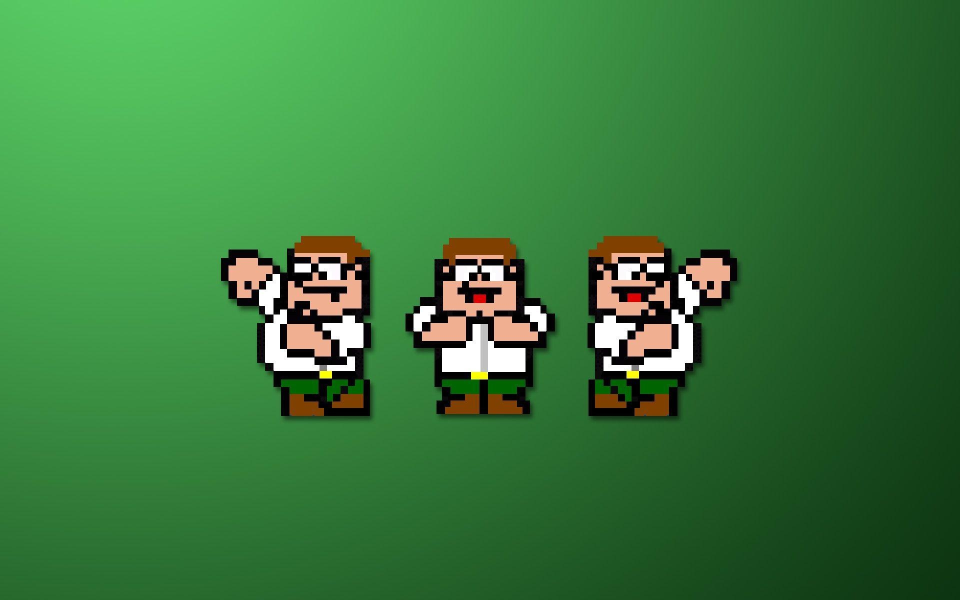 1920x1200 wallpaper Family Guy pixel art dancing Peter Griffin, Desktop