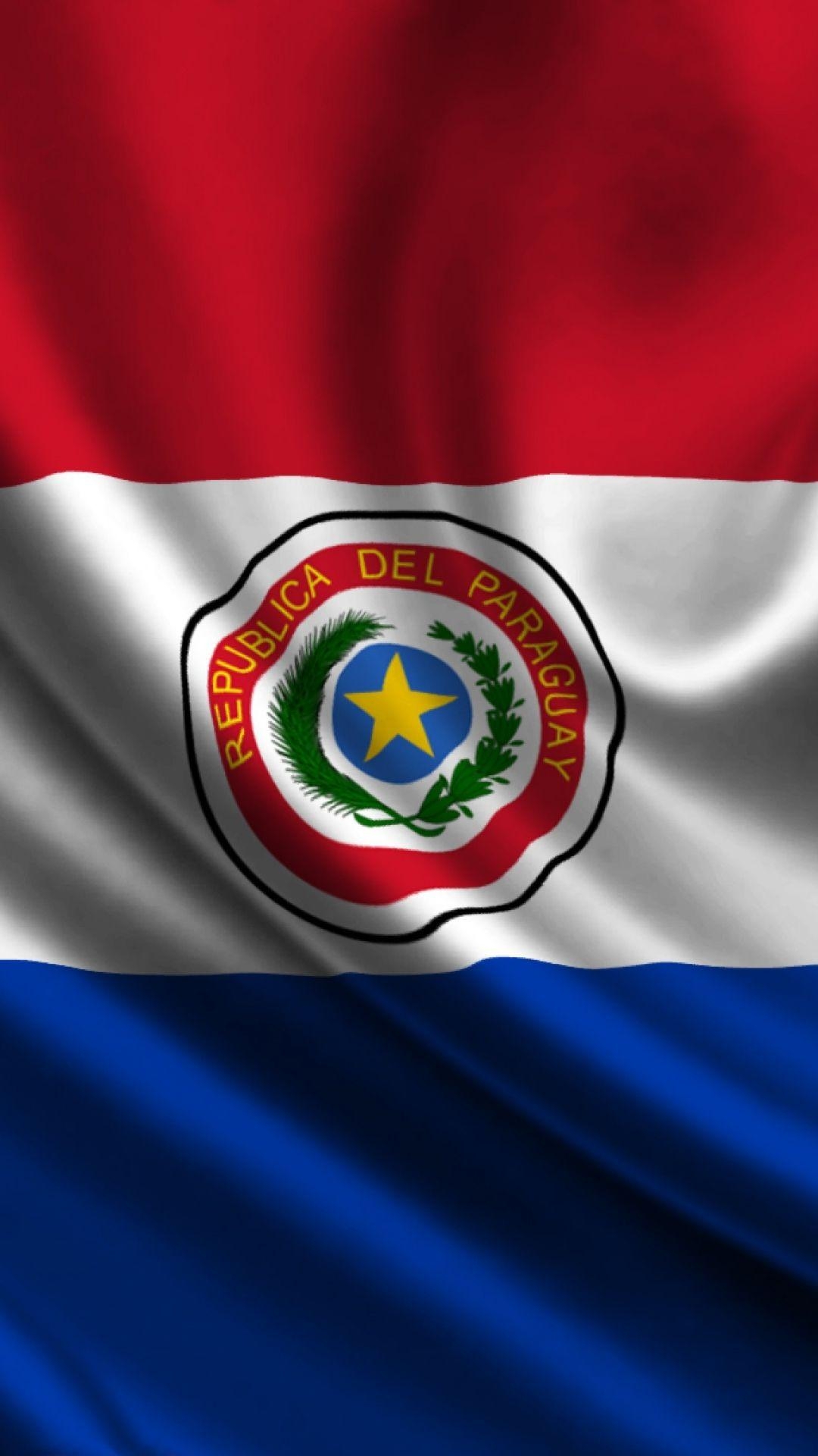 1080x1920 Download Wallpaper  Paraguay, Satin, Flag, Symbol, Star, Phone