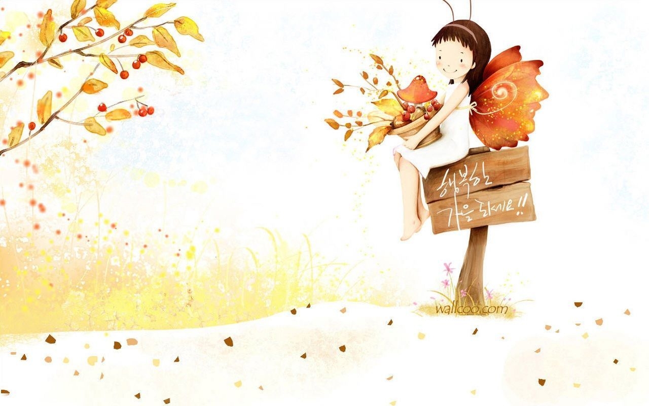 1280x800 Autumn Cartoon Wallpaper Free Autumn Cartoon Background, Desktop