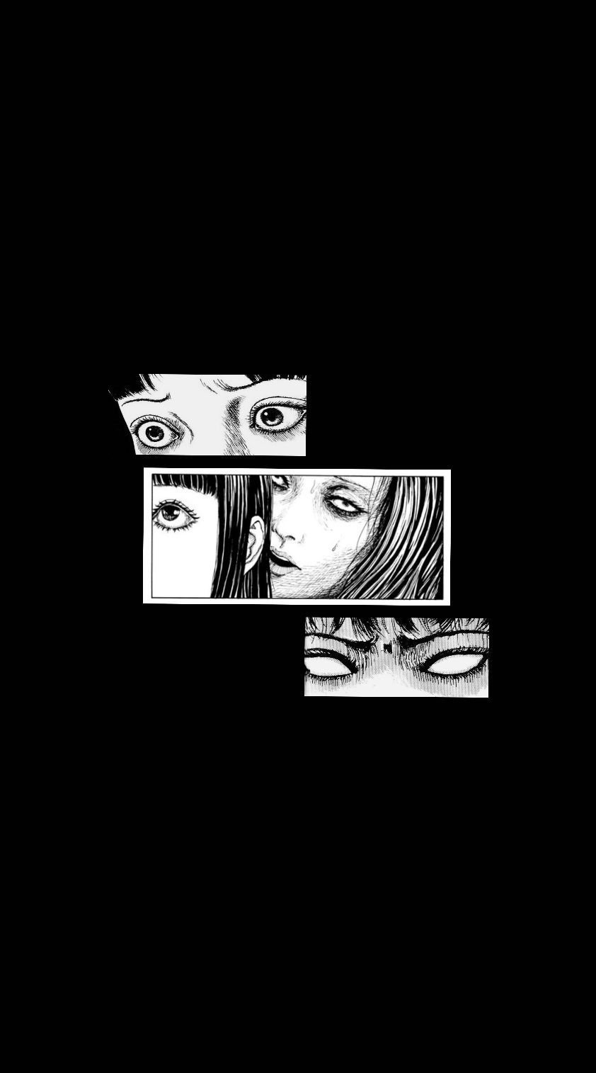 850x1520 junji ito iphone wallpaper. Anime wallpaper, Vaporwave wallpaper, Black aesthetic wallpaper, Phone