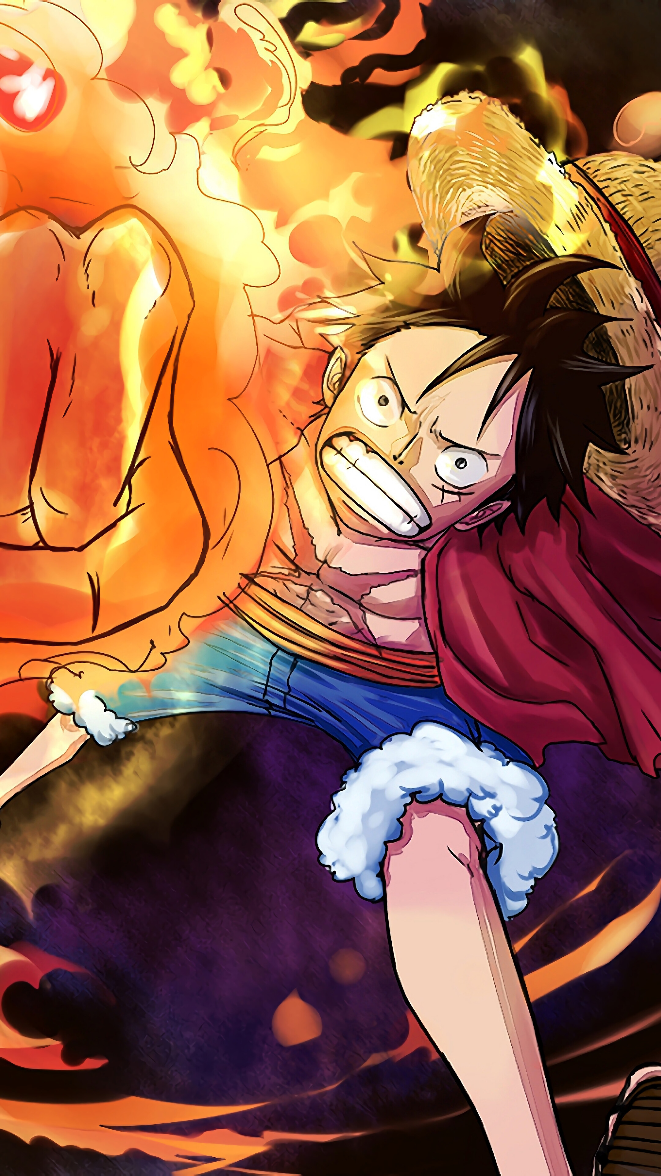 2160x3840 Luffy, Red Hawk, One Piece, 4k Gallery HD Wallpaper, Phone