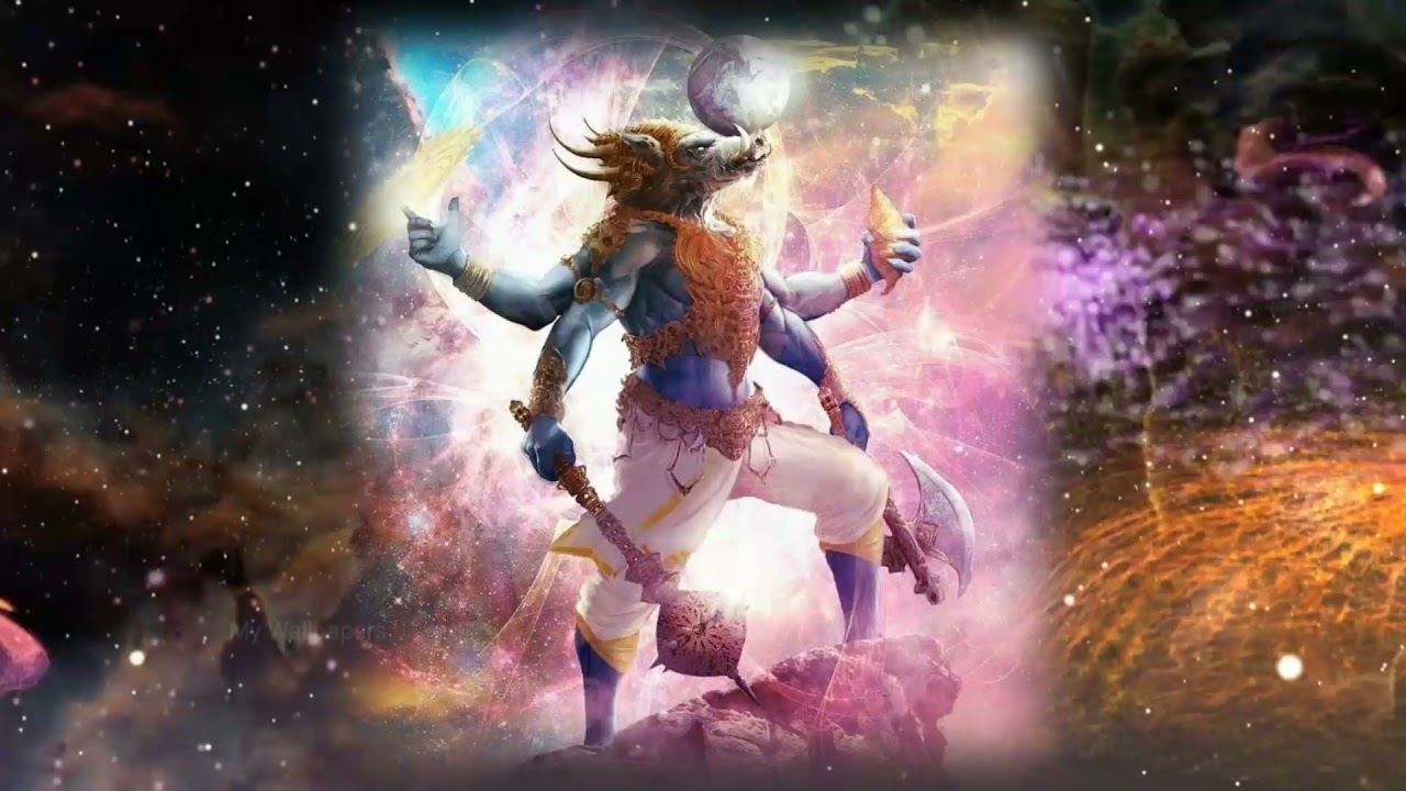 1280x720 Lord Vishnu Varaha Avatar lifting the Earth on his tusks, Desktop