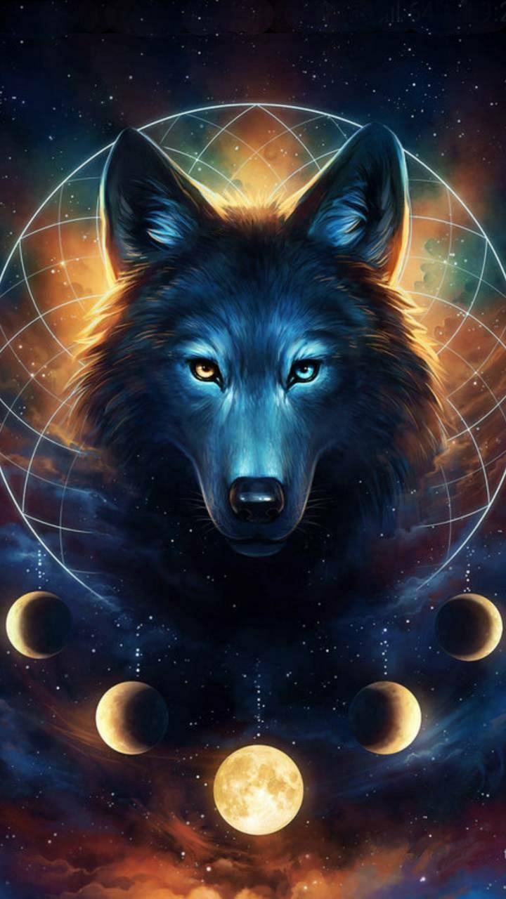 720x1280 Wolf moon Wallpaper, Phone