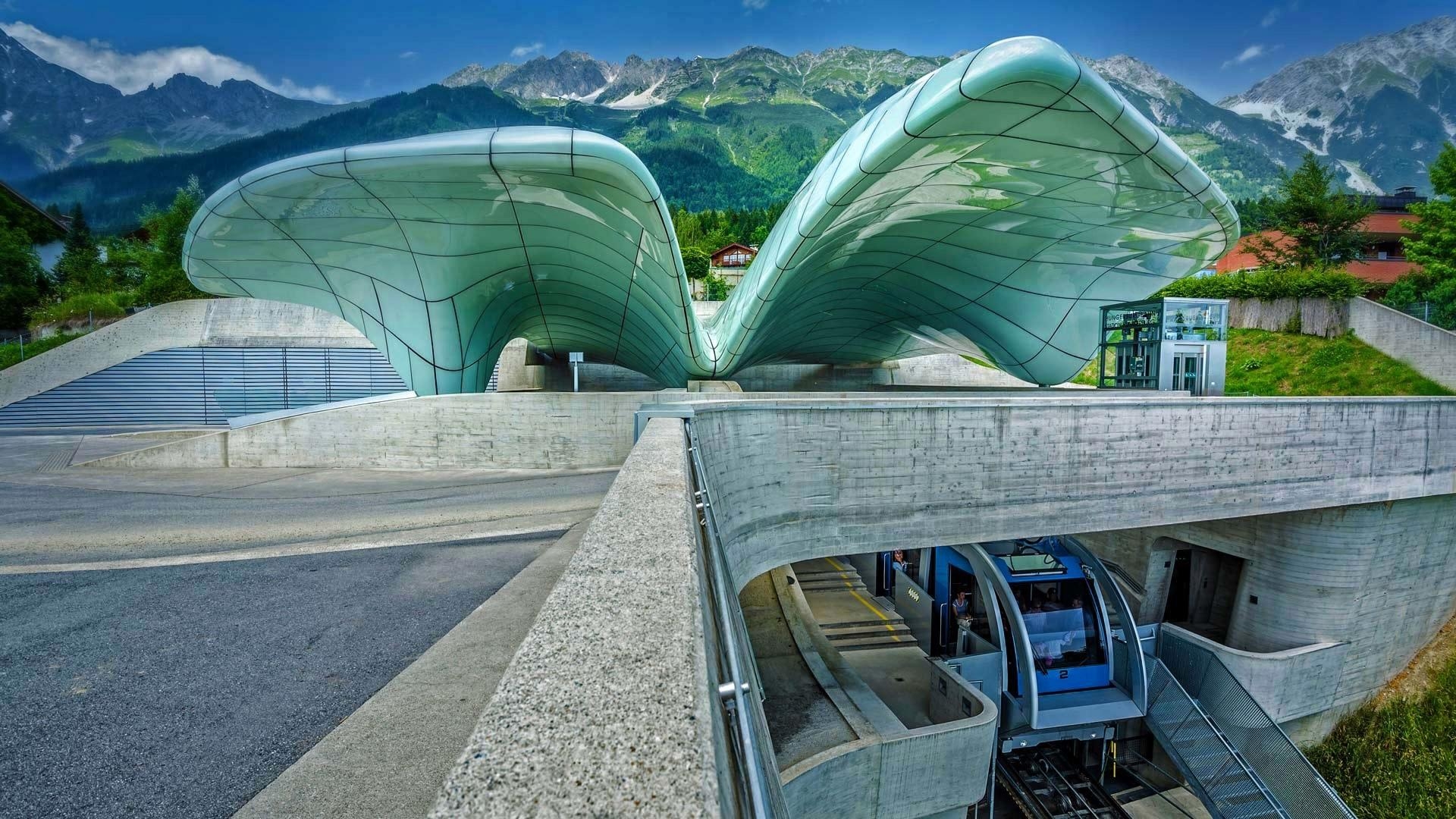 1920x1080 Wallpaper Austria, Innsbruck, Hungerburgbahn, funicular, station, Desktop