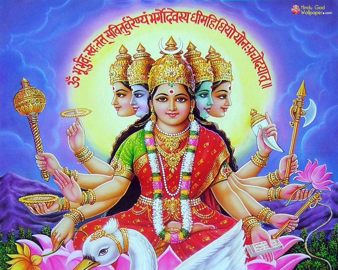 1280x1030 Free Vedmata Gayatri Wallpaper for desktop download with HD full, Desktop