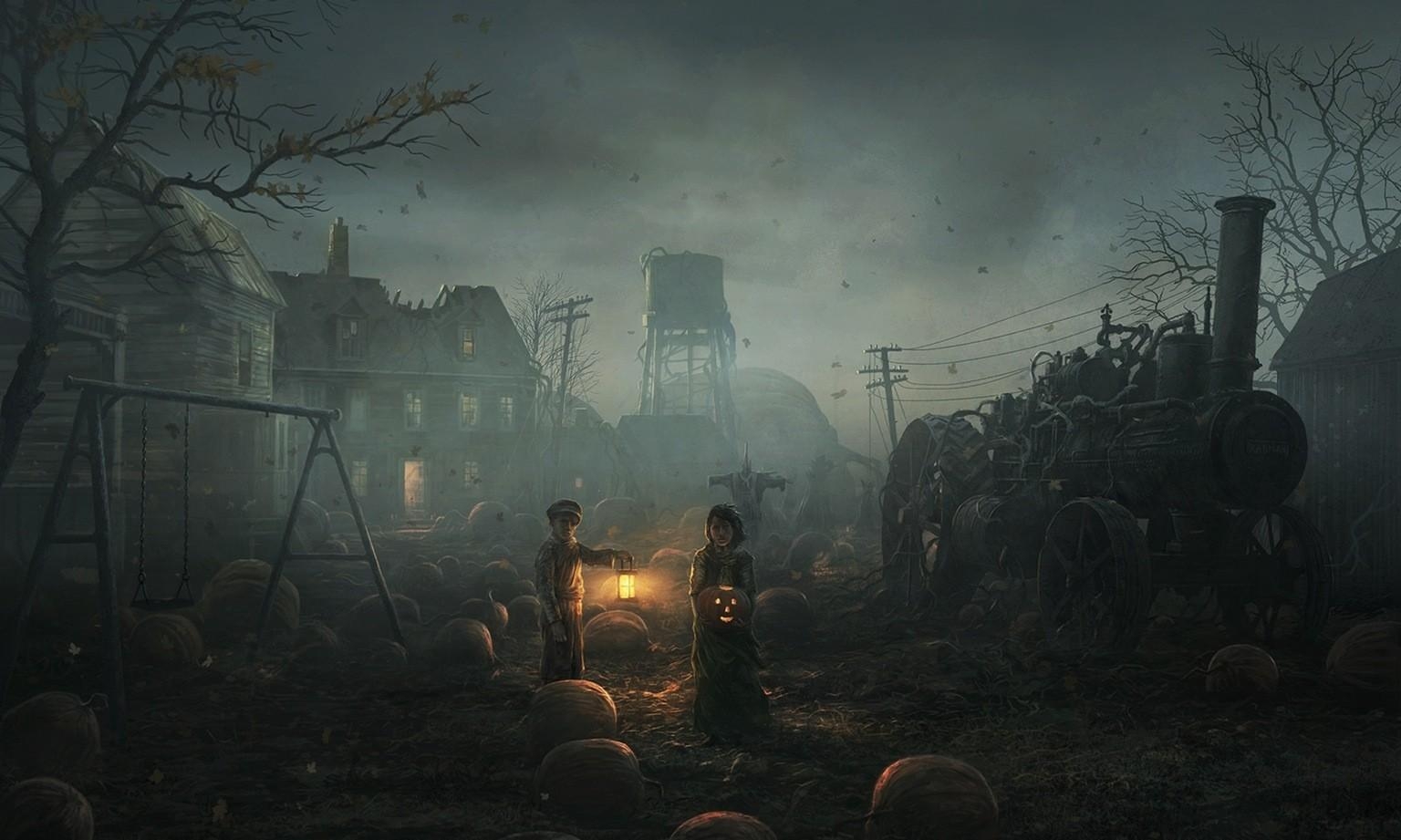 1540x930 halloween spooky wallpaper and background, Desktop