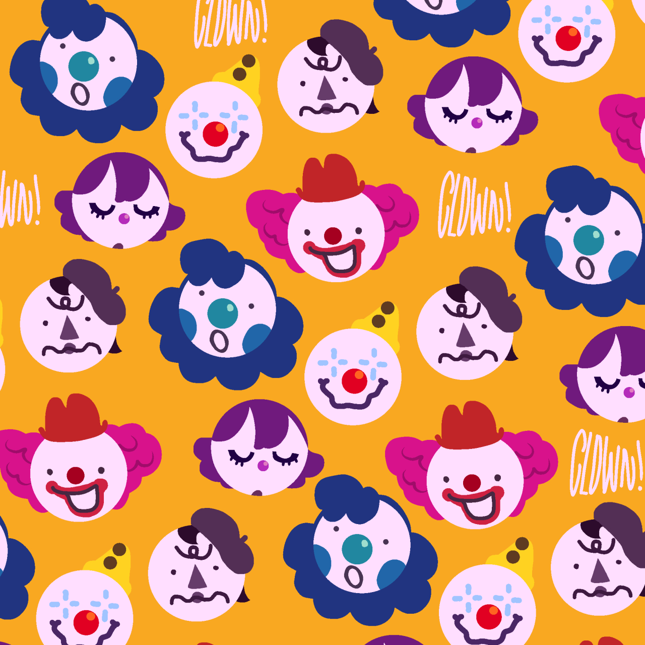 1280x1280 Clowncore Background, Phone