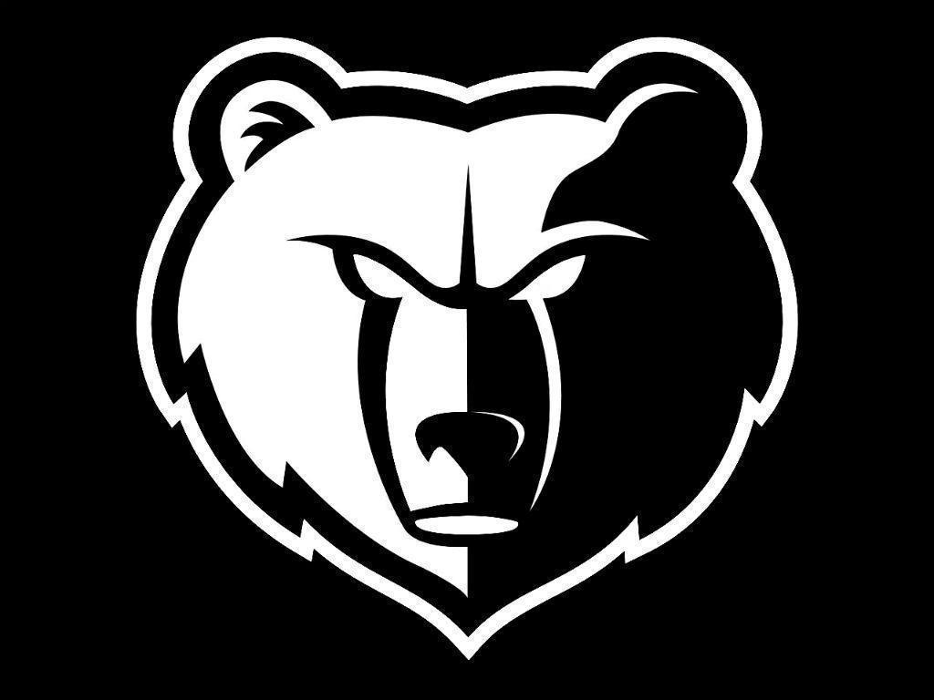 1030x770 memphis grizzlies logo. Memphis Grizzlies Black & White by, Desktop