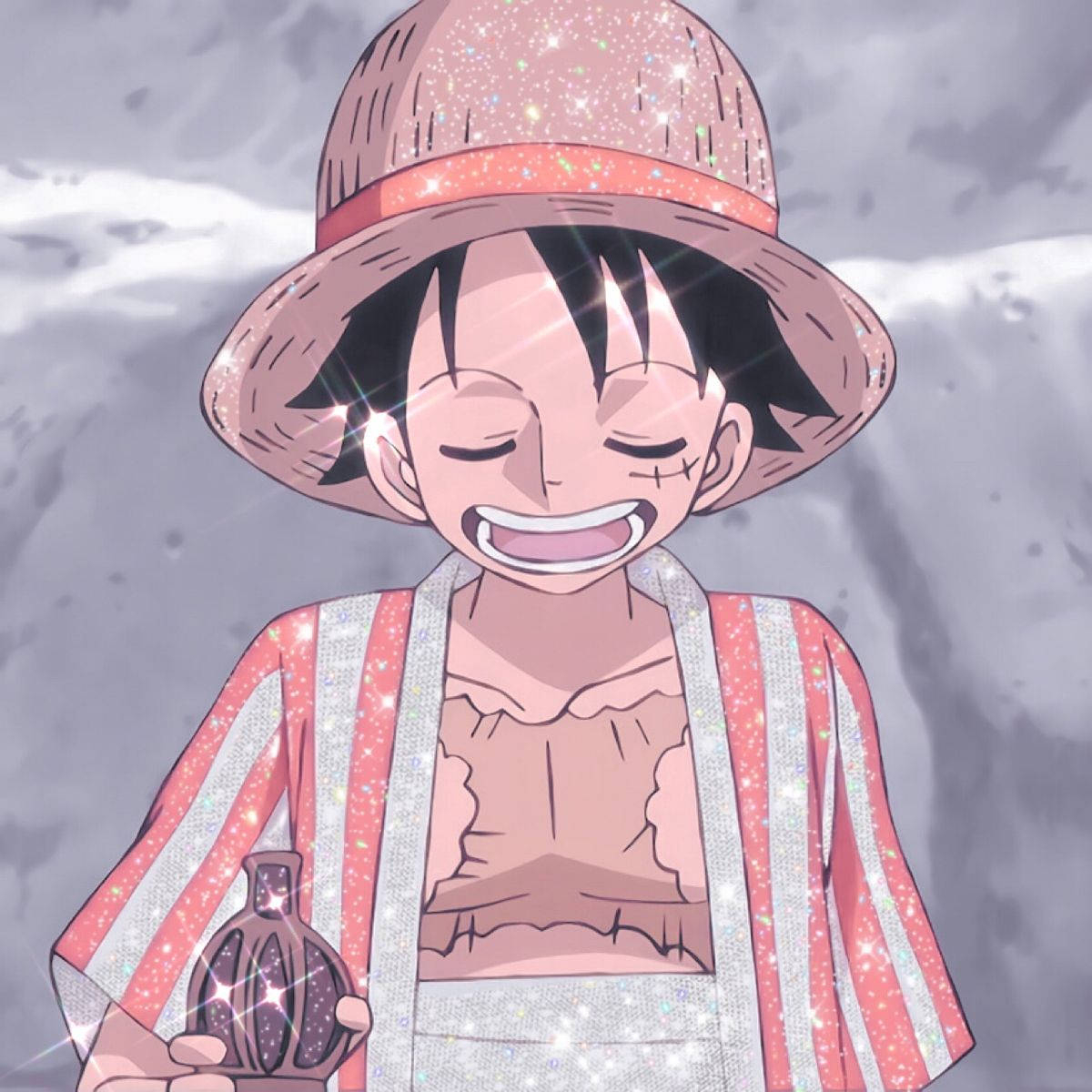 1200x1200 Download Drinking Luffy Pfp Shiny One Piece Movie Wallpaper, Phone