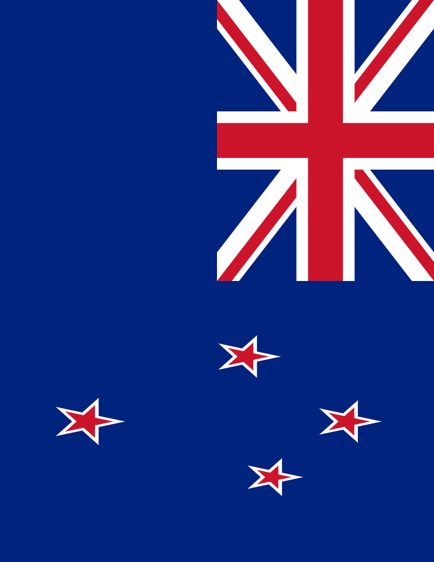 850x1100 New Zealand Flag Clipart, Phone