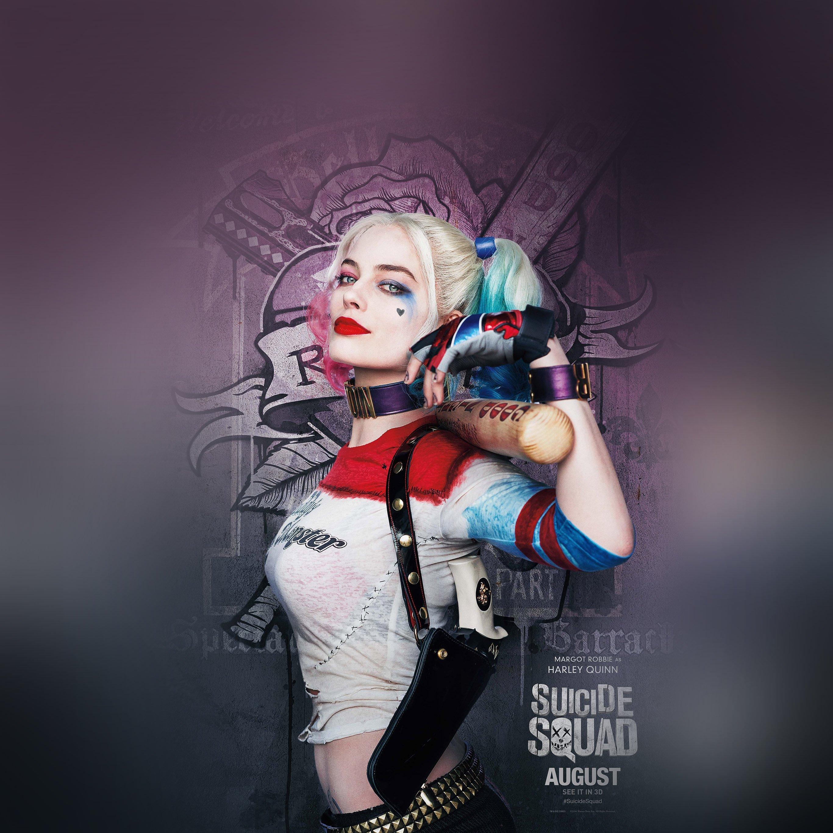 2740x2740 Suicide Squad Poster Film Art Hall Harley Quinn Wallpaper, Phone