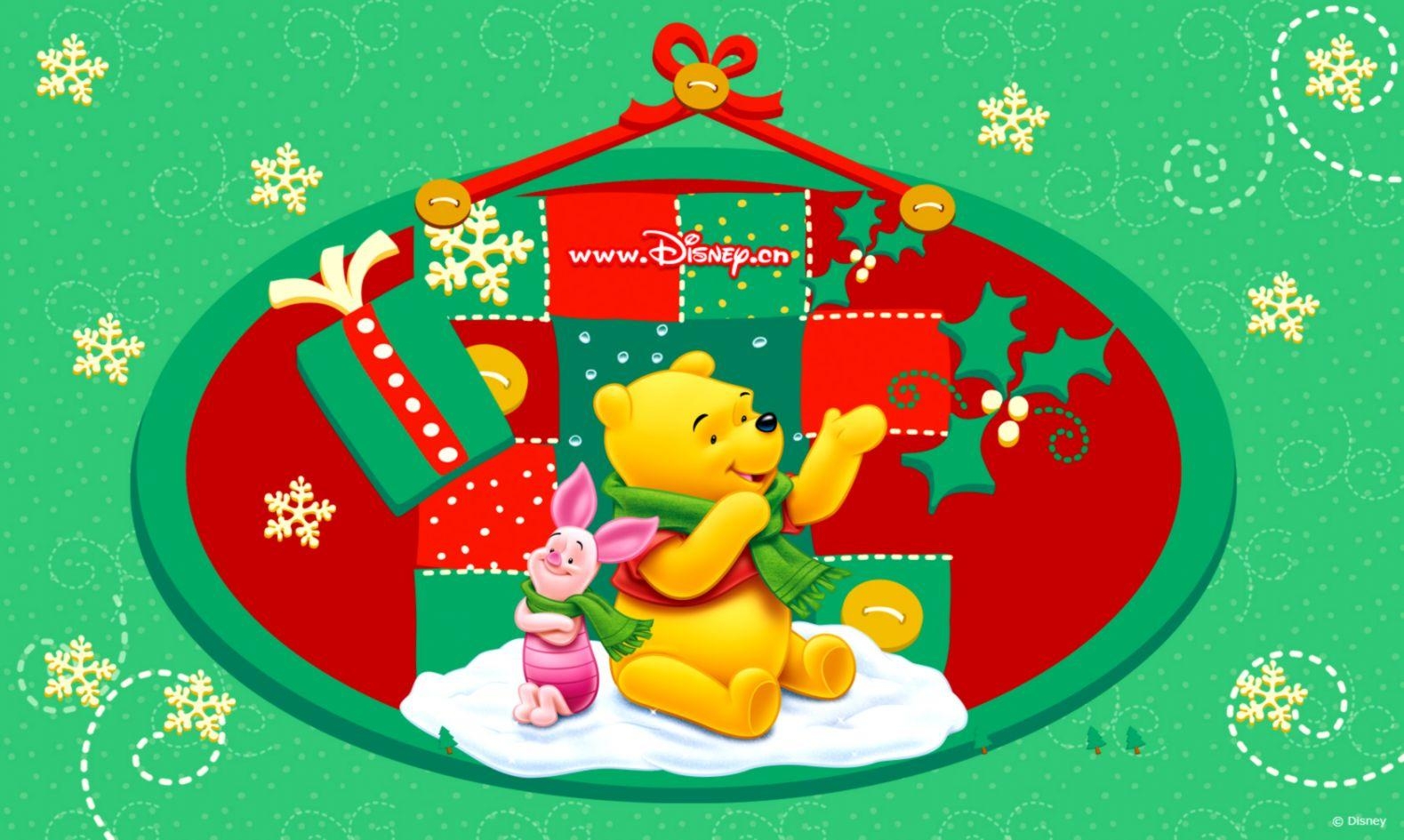 1580x950 Christmas Wallpaper HD Winnie The Pooh, Desktop