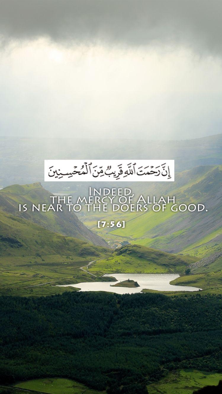 750x1340 Indeed, the mercy of Allah is near to the doers of good. quran, Phone