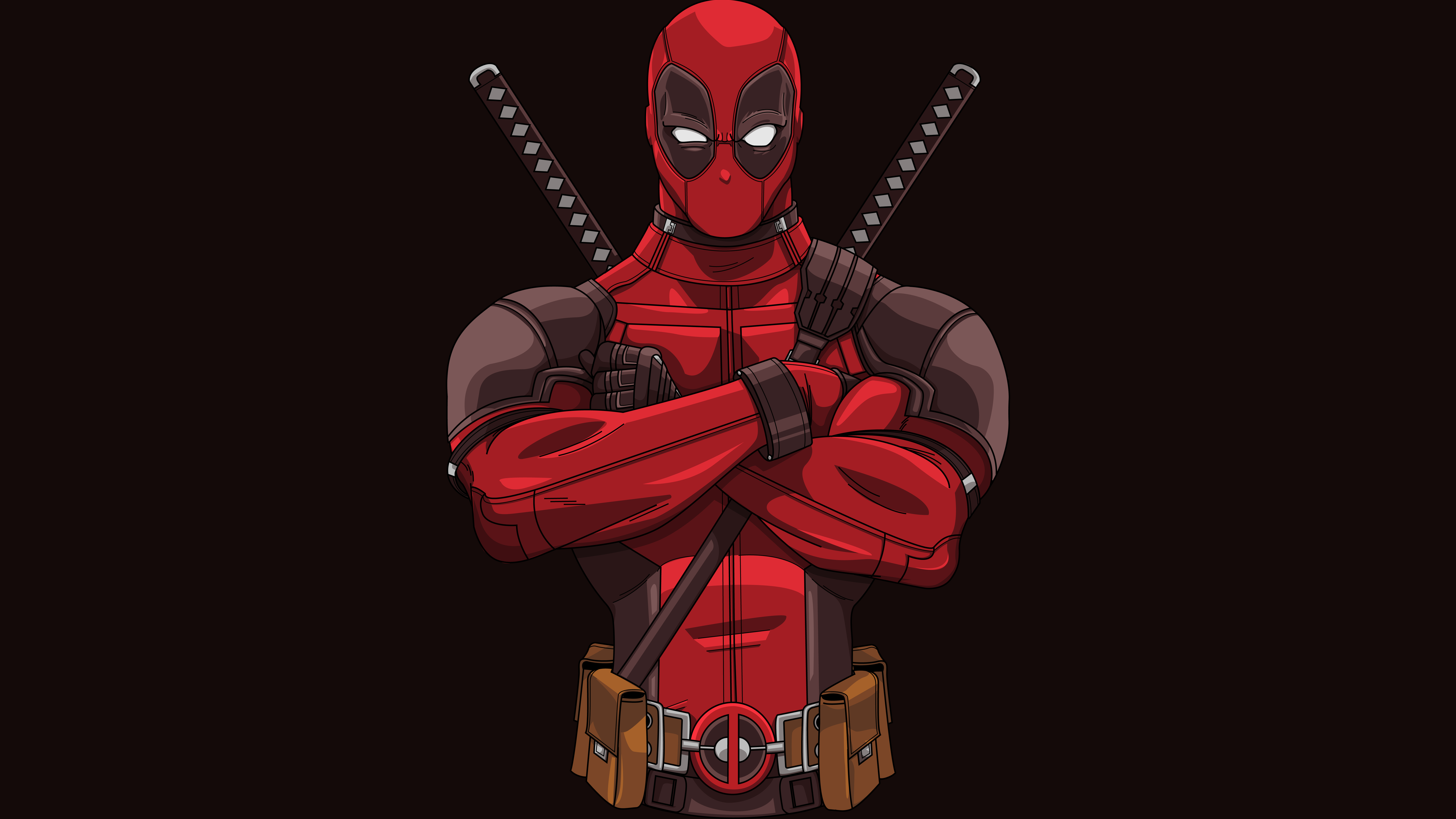 7680x4320 Deadpool With Black Background HD Wallpaper, Desktop